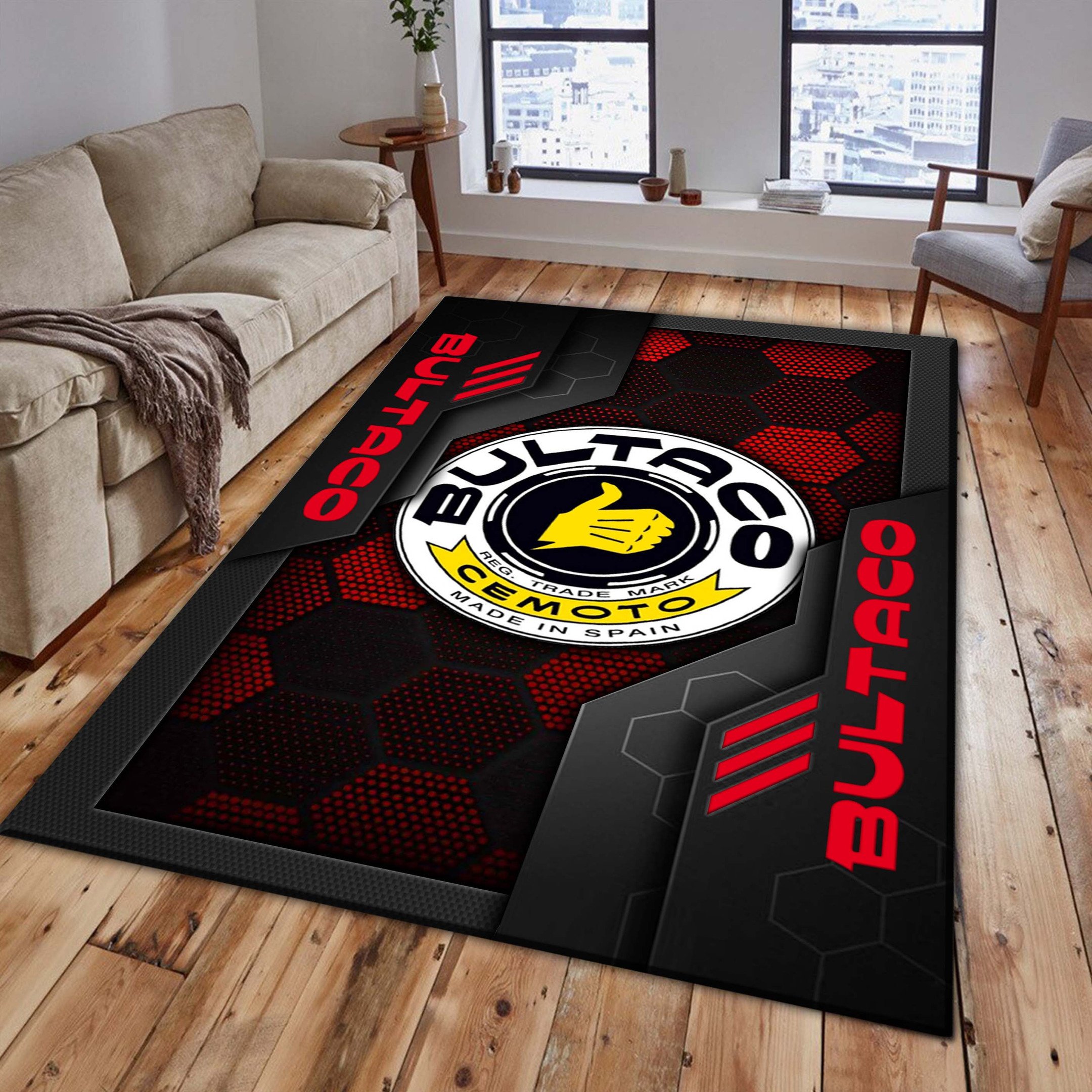 Bultaco Area Rugs 3596 Multicolor - Famjoys Bultaco Area Rugs 3596 Multicolor - Famjoys