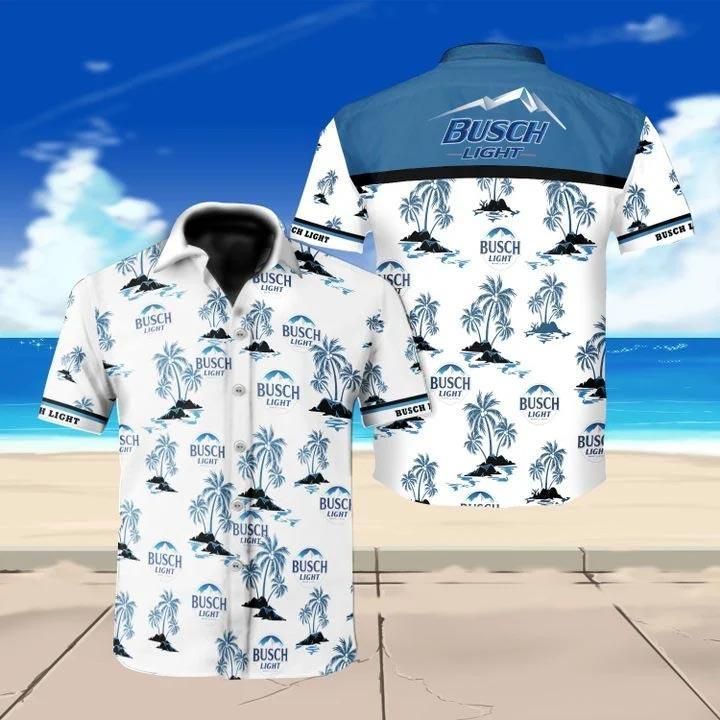 Busch Light Beer Floral Hawaiian Shirt Summer Shirt - Famjoys Busch Light Beer Floral Hawaiian Shirt Summer Shirt - Famjoys