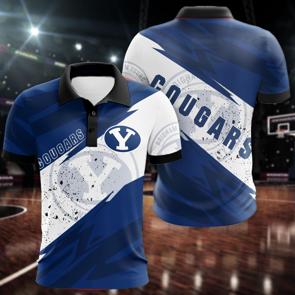 BYU Cougars All Over Print Apparel - Famjoys BYU Cougars All Over Print Apparel - Famjoys