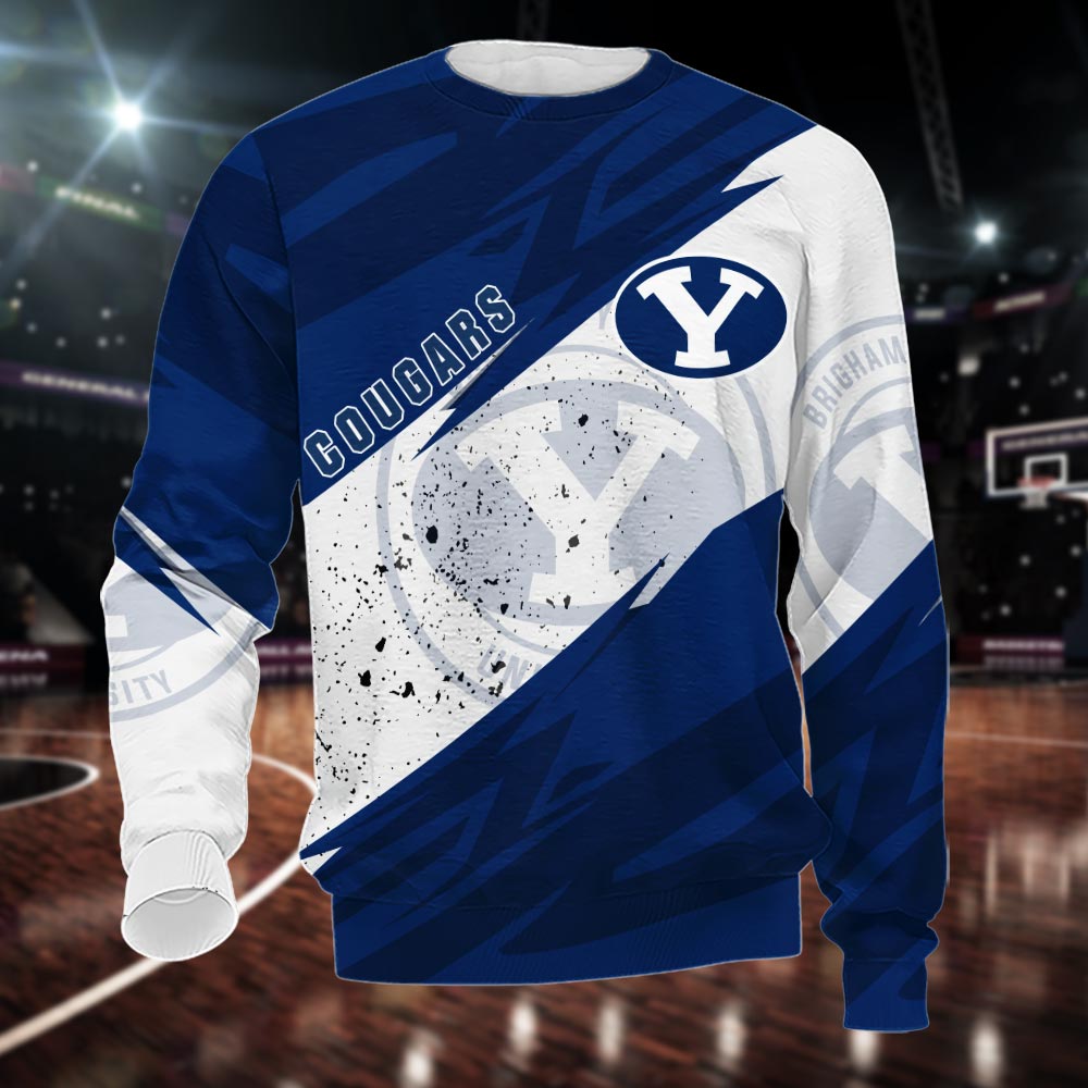 BYU Cougars All Over Print Apparel - Famjoys BYU Cougars All Over Print Apparel - Famjoys