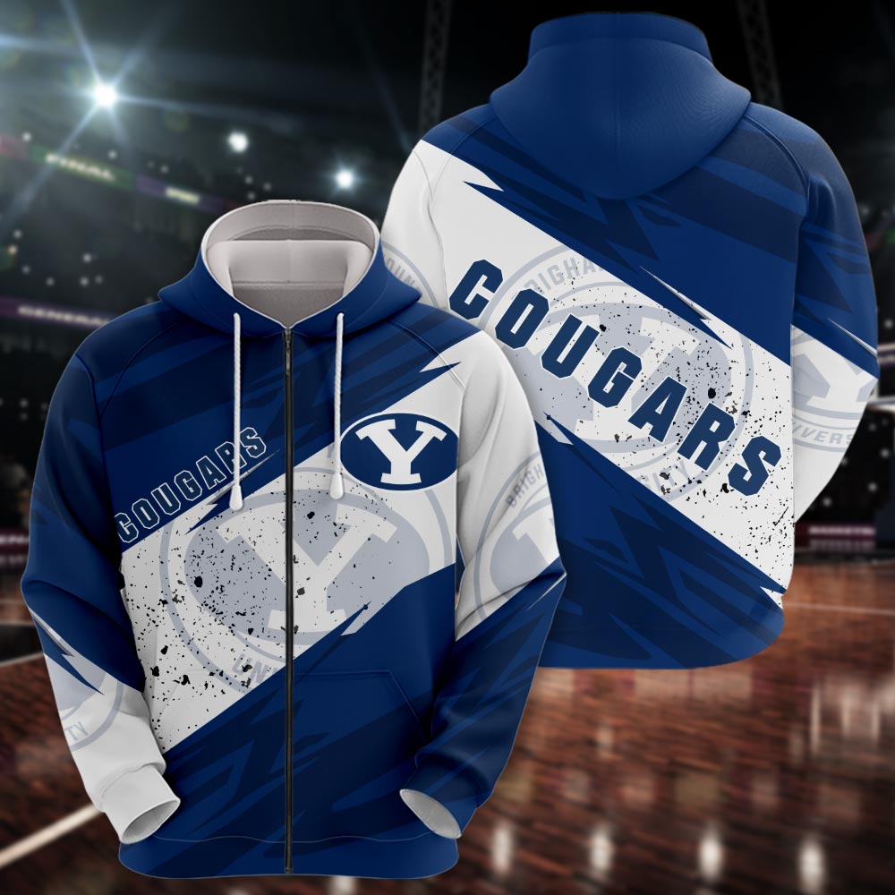 BYU Cougars All Over Print Apparel - Famjoys BYU Cougars All Over Print Apparel - Famjoys