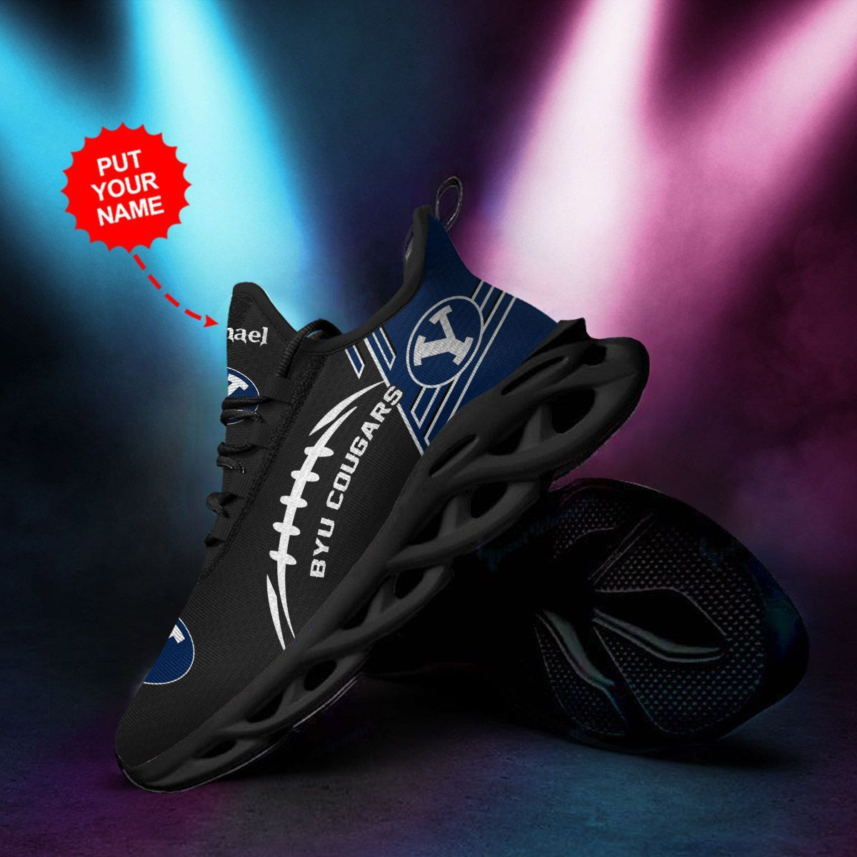 BYU Cougars Custom Personalized Max Soul Sneakers Shoes - Famjoys BYU Cougars Custom Personalized Max Soul Sneakers Shoes - Famjoys