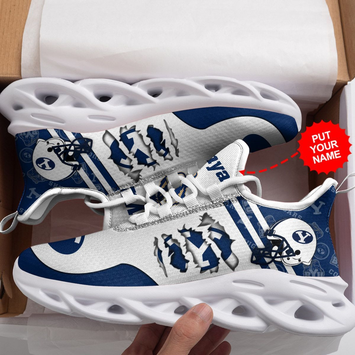 BYU Cougars Custom Personalized Max Soul Sneakers Shoes - Famjoys BYU Cougars Custom Personalized Max Soul Sneakers Shoes - Famjoys