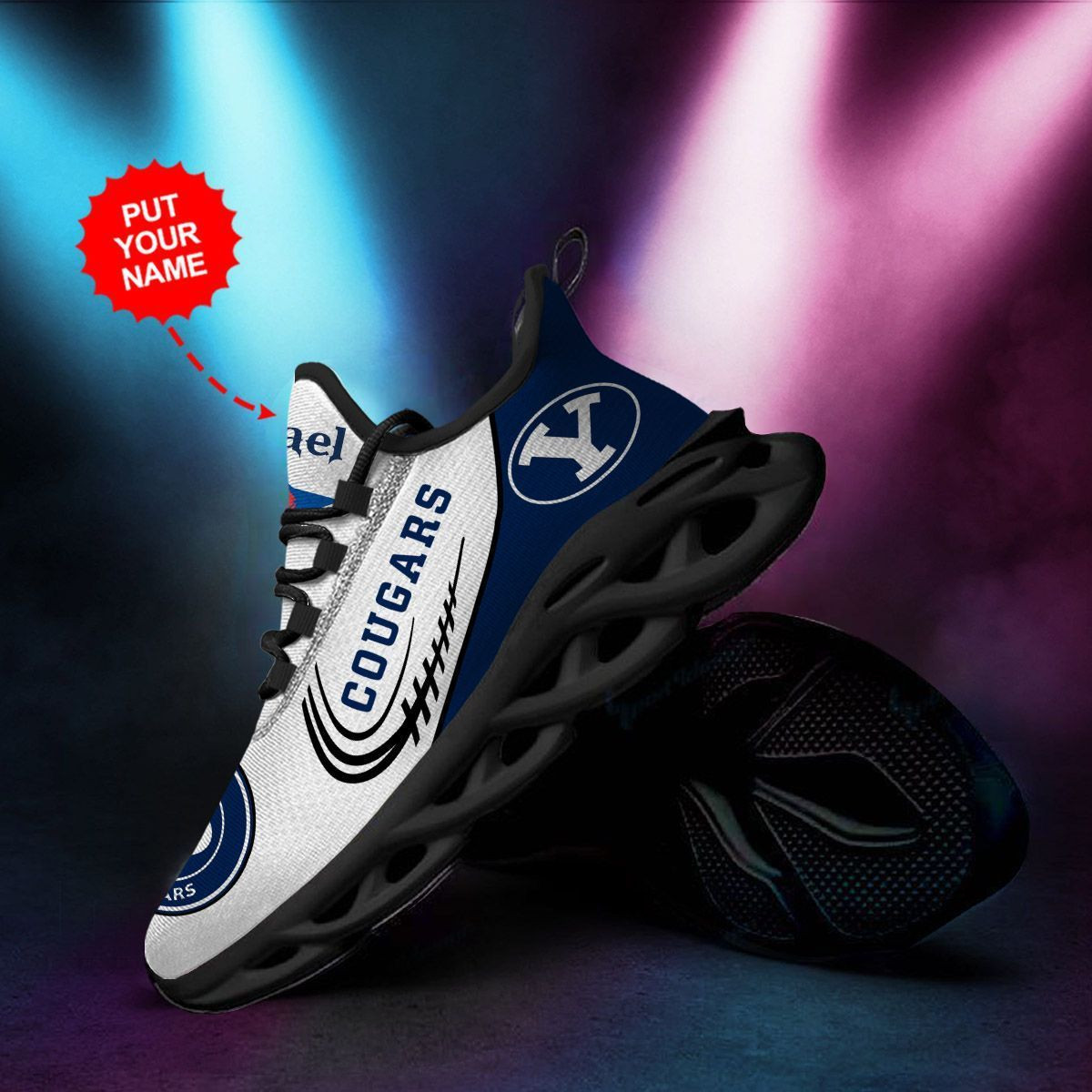 BYU Cougars Custom Personalized Max Soul Sneakers Shoes - Famjoys BYU Cougars Custom Personalized Max Soul Sneakers Shoes - Famjoys