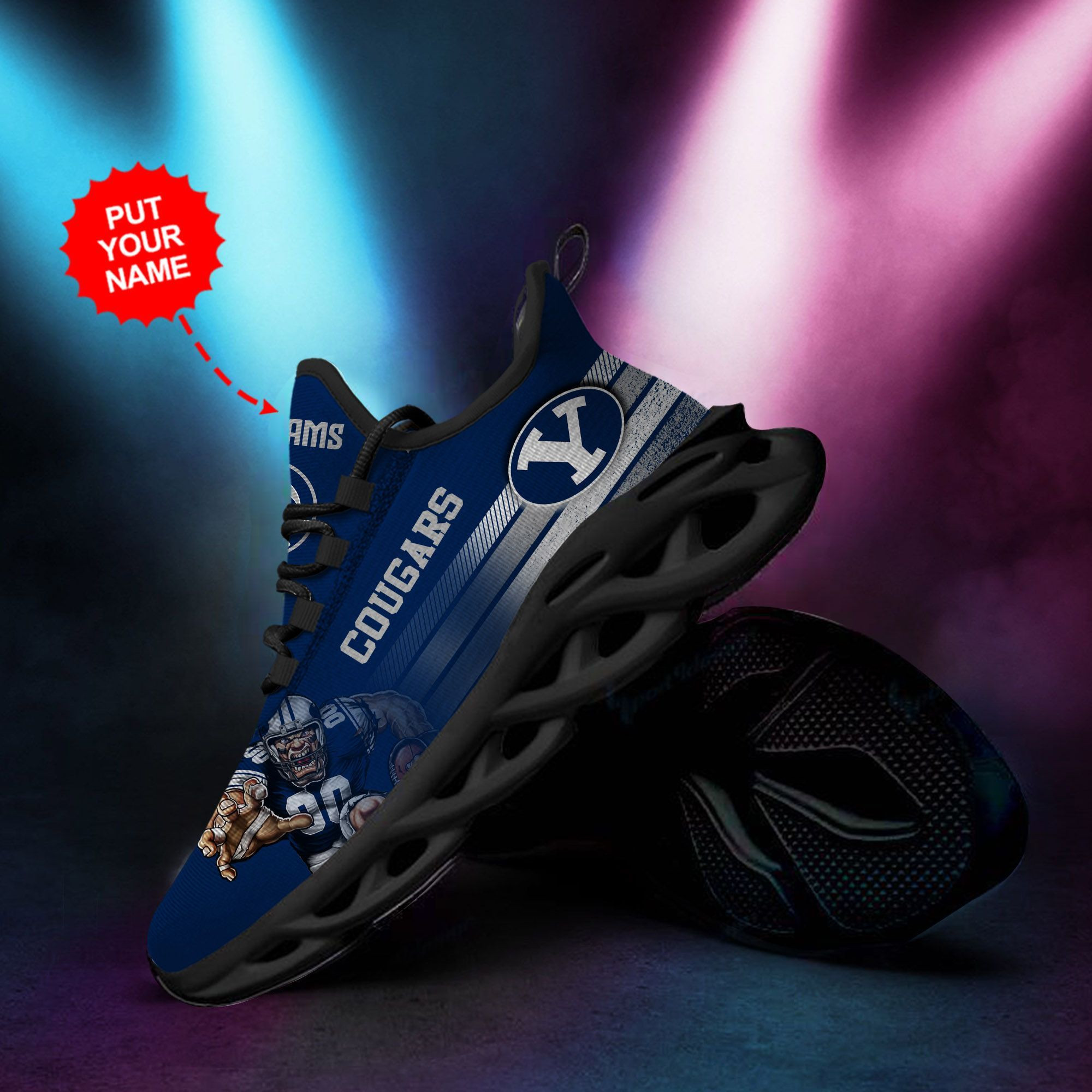 BYU Cougars Custom Personalized Max Soul Sneakers Shoes - Famjoys BYU Cougars Custom Personalized Max Soul Sneakers Shoes - Famjoys
