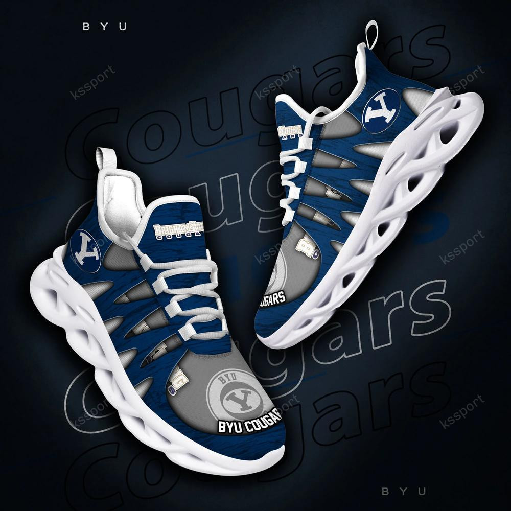Byu Cougars Max Soul Shoes, Running Sneakers - Famjoys Byu Cougars Max Soul Shoes, Running Sneakers - Famjoys