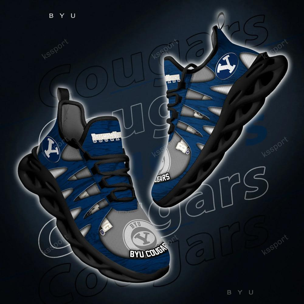 Byu Cougars Max Soul Shoes, Running Sneakers - Famjoys Byu Cougars Max Soul Shoes, Running Sneakers - Famjoys