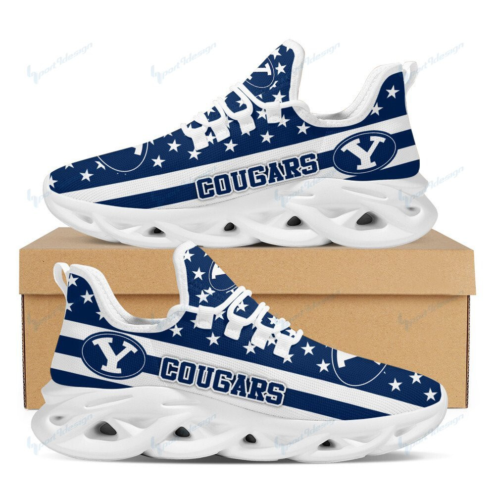 BYU Cougars Max Soul YZ Running Sneakers 15 - Famjoys BYU Cougars Max Soul YZ Running Sneakers 15 - Famjoys