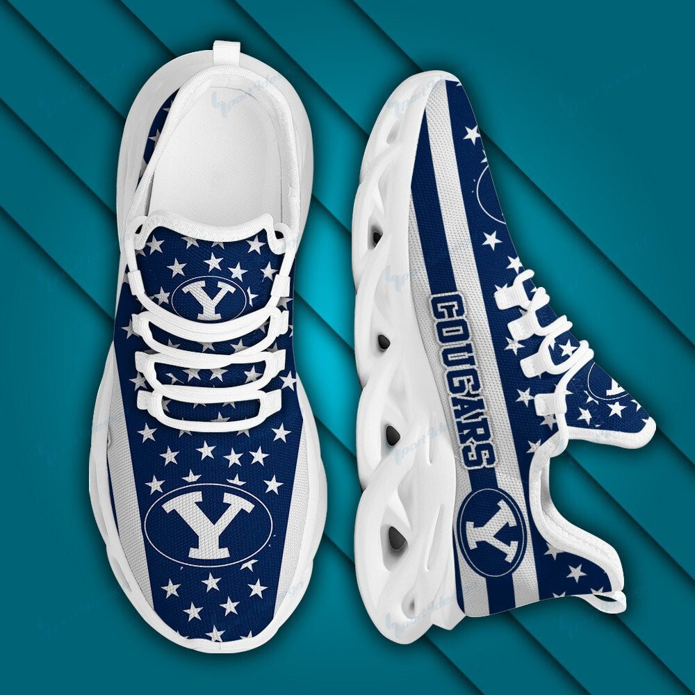 BYU Cougars Max Soul YZ Running Sneakers 15 - Famjoys BYU Cougars Max Soul YZ Running Sneakers 15 - Famjoys