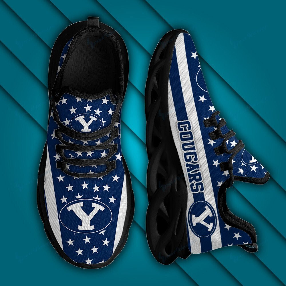 BYU Cougars Max Soul YZ Running Sneakers 15 - Famjoys BYU Cougars Max Soul YZ Running Sneakers 15 - Famjoys