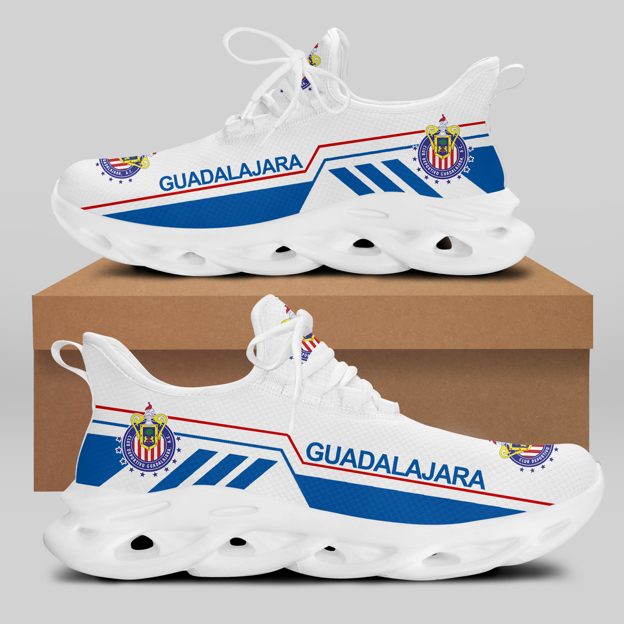 C.D. GUADALAJARA Sneakers RUNNING SHOES VER 11 - Famjoys C.D. GUADALAJARA Sneakers RUNNING SHOES VER 11 - Famjoys