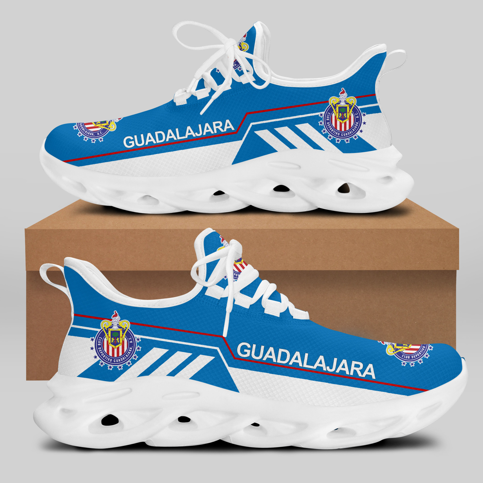 C.D. GUADALAJARA Sneakers RUNNING SHOES VER 13 - Famjoys C.D. GUADALAJARA Sneakers RUNNING SHOES VER 13 - Famjoys