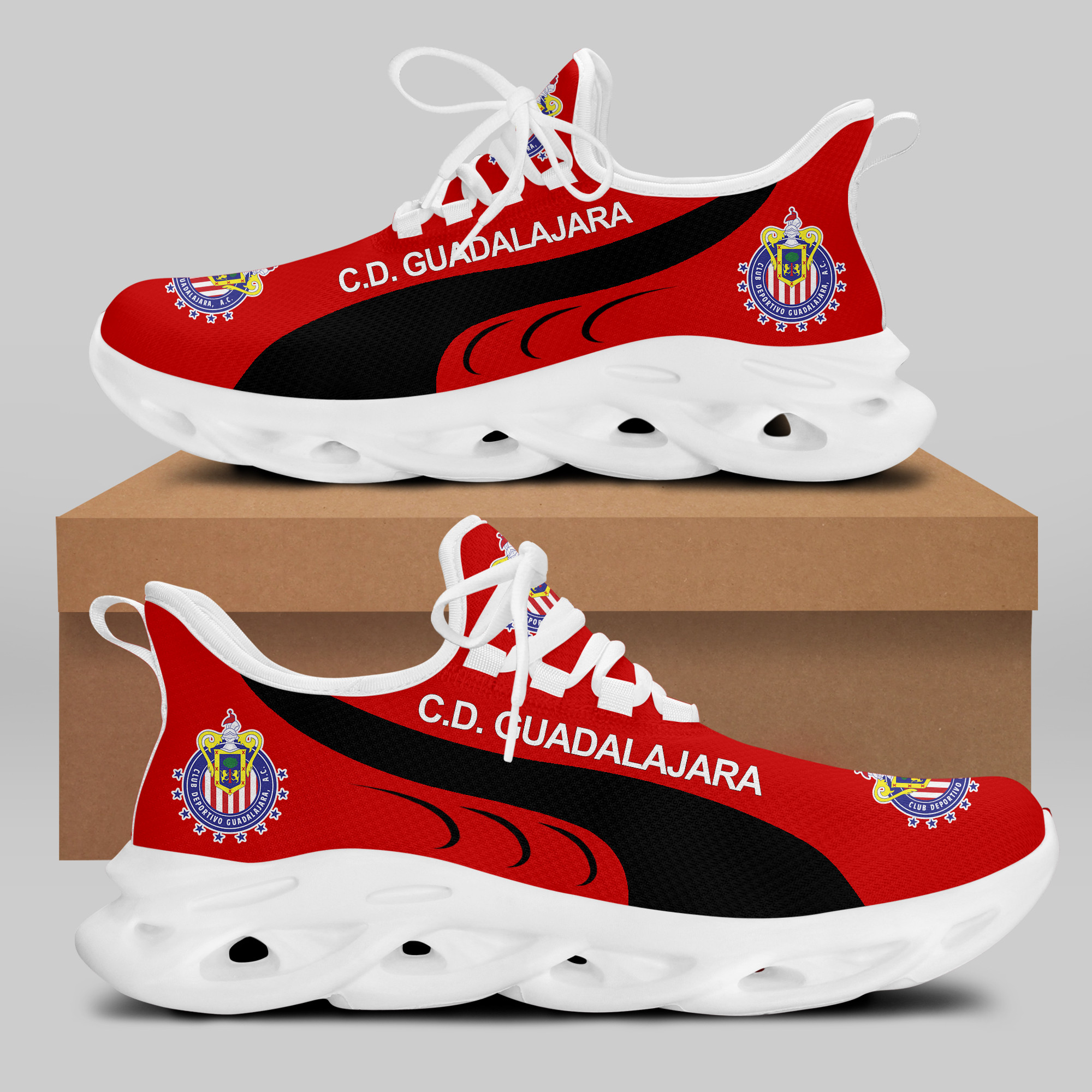 C.D. GUADALAJARA Sneakers RUNNING SHOES VER 4 - Famjoys C.D. GUADALAJARA Sneakers RUNNING SHOES VER 4 - Famjoys