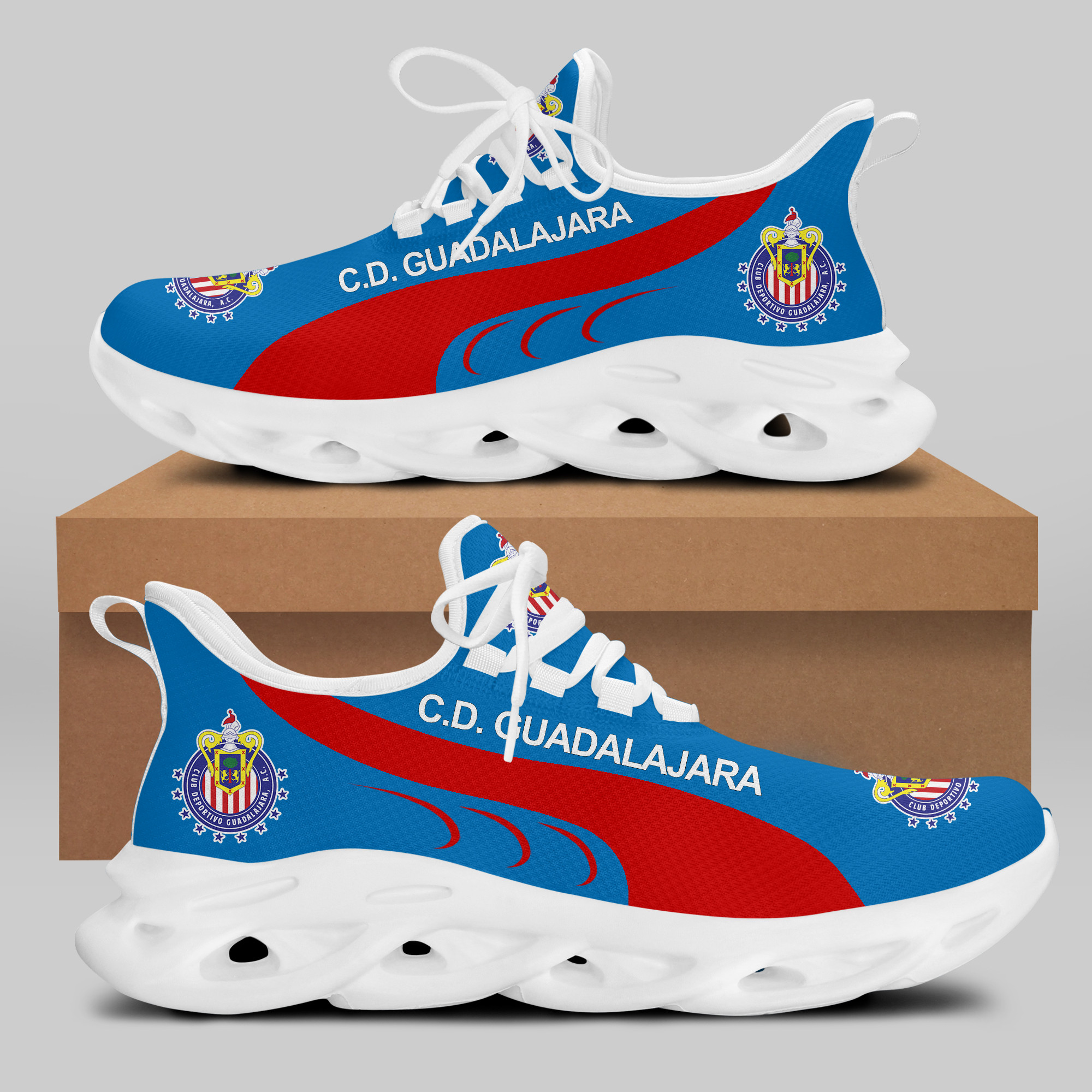 C.D. GUADALAJARA Sneakers RUNNING SHOES VER 5 - Famjoys C.D. GUADALAJARA Sneakers RUNNING SHOES VER 5 - Famjoys