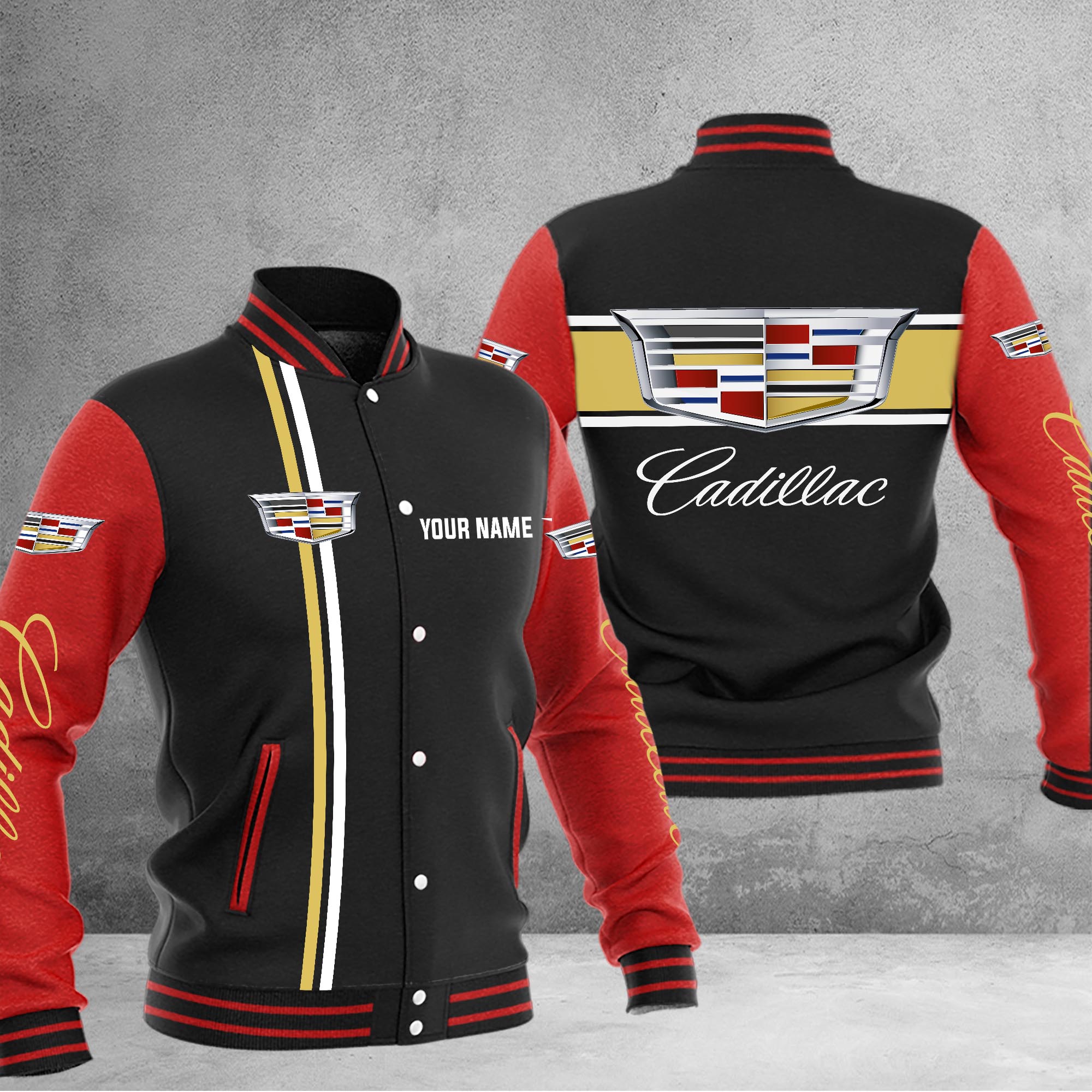 Cadillac Baseball Jacket - Famjoys Cadillac Baseball Jacket - Famjoys