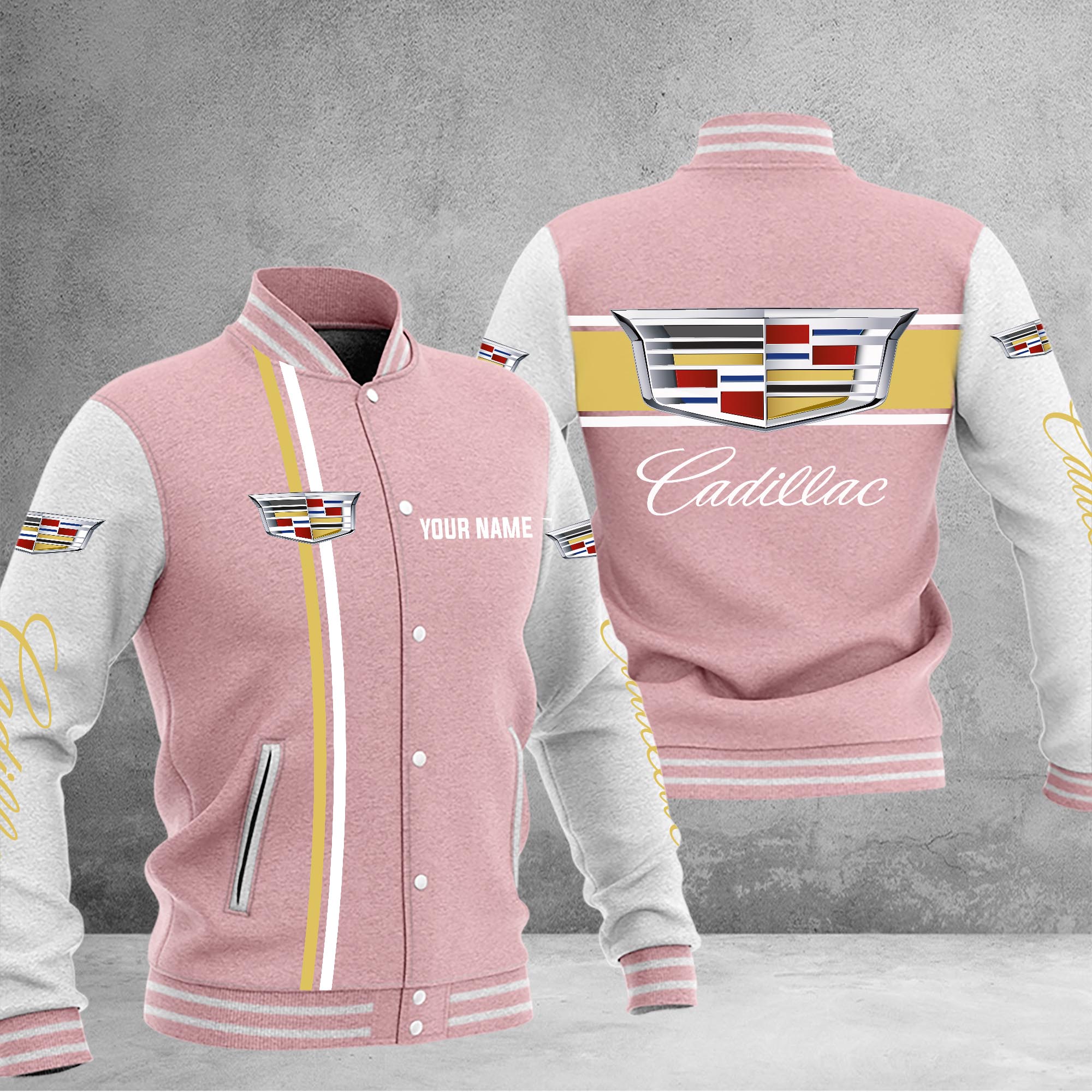 Cadillac Baseball Jacket - Famjoys Cadillac Baseball Jacket - Famjoys