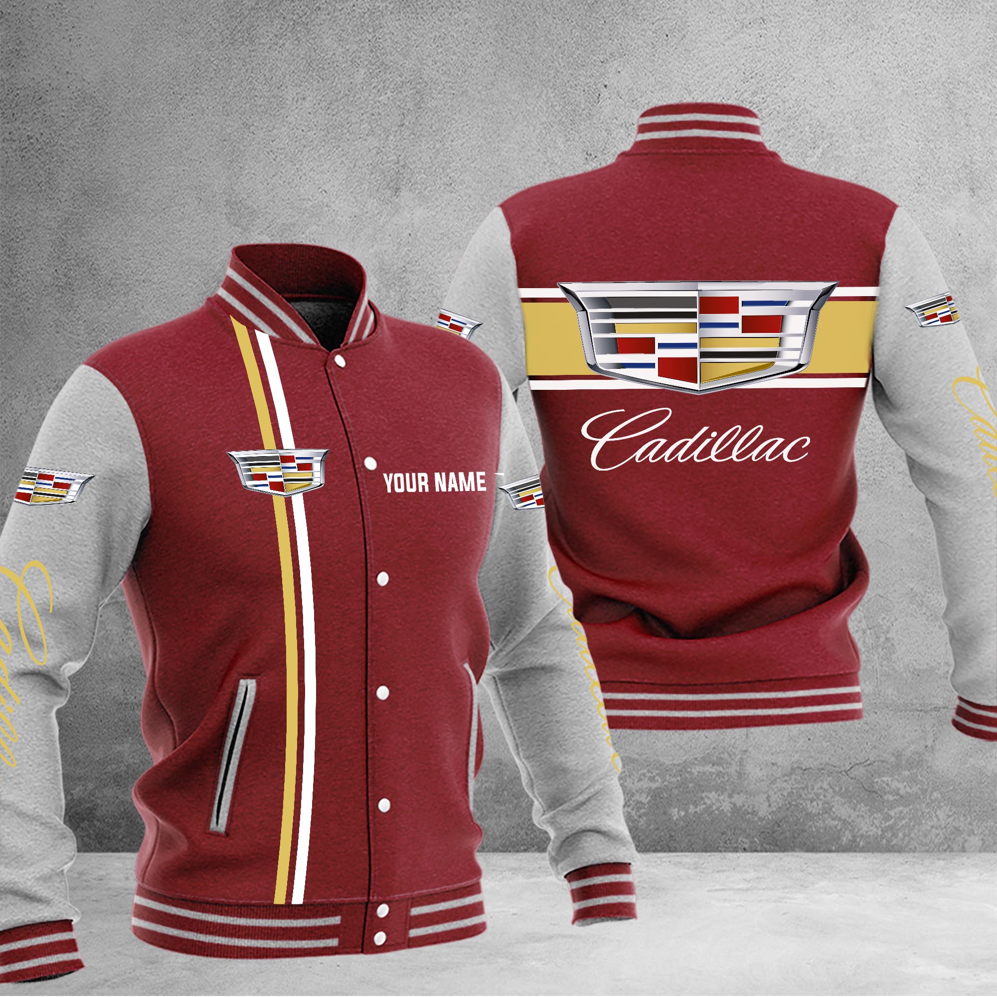 Cadillac Baseball Jacket - Famjoys Cadillac Baseball Jacket - Famjoys