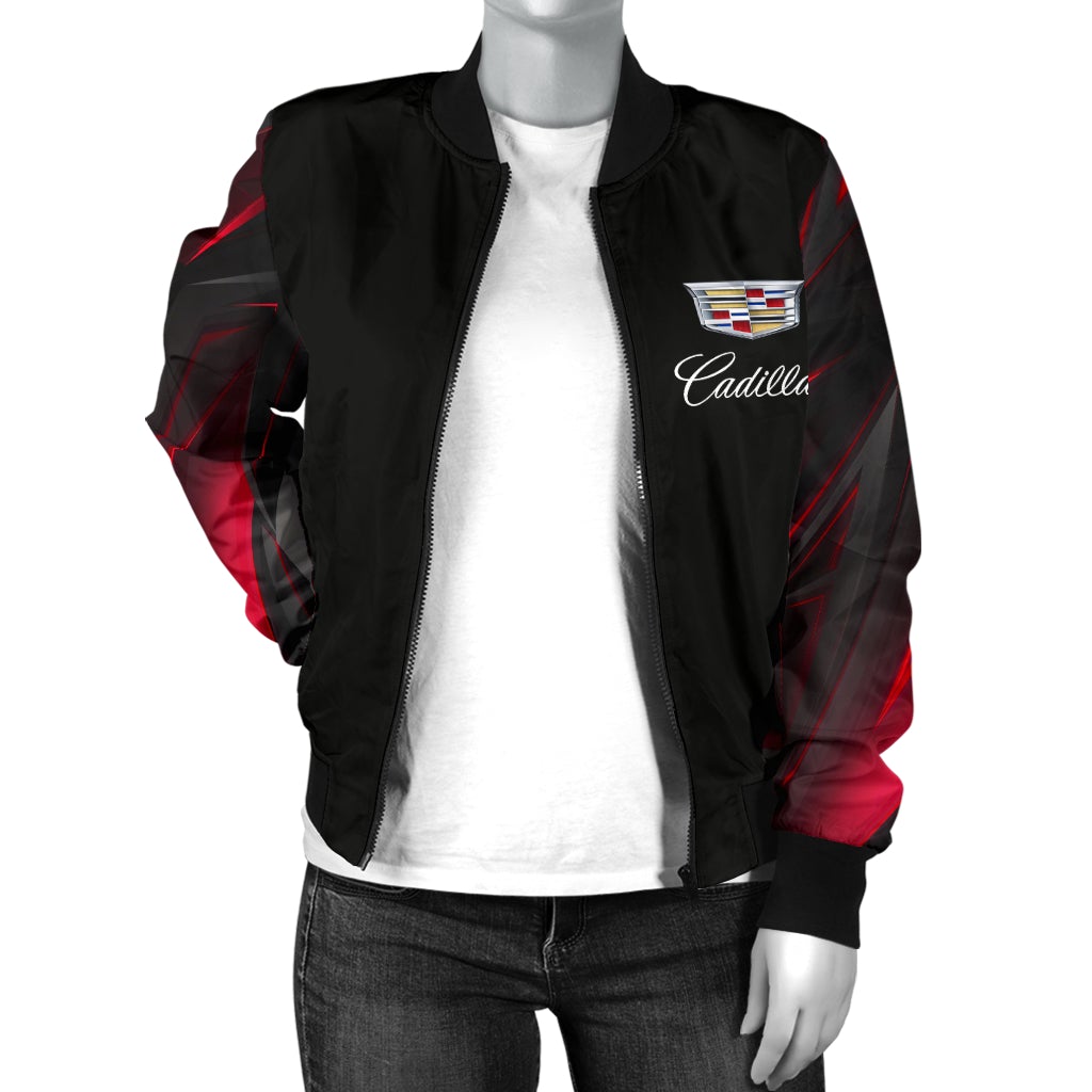 Cadillac Women's Bomber Jacket RA - Famjoys Cadillac Women's Bomber Jacket RA - Famjoys