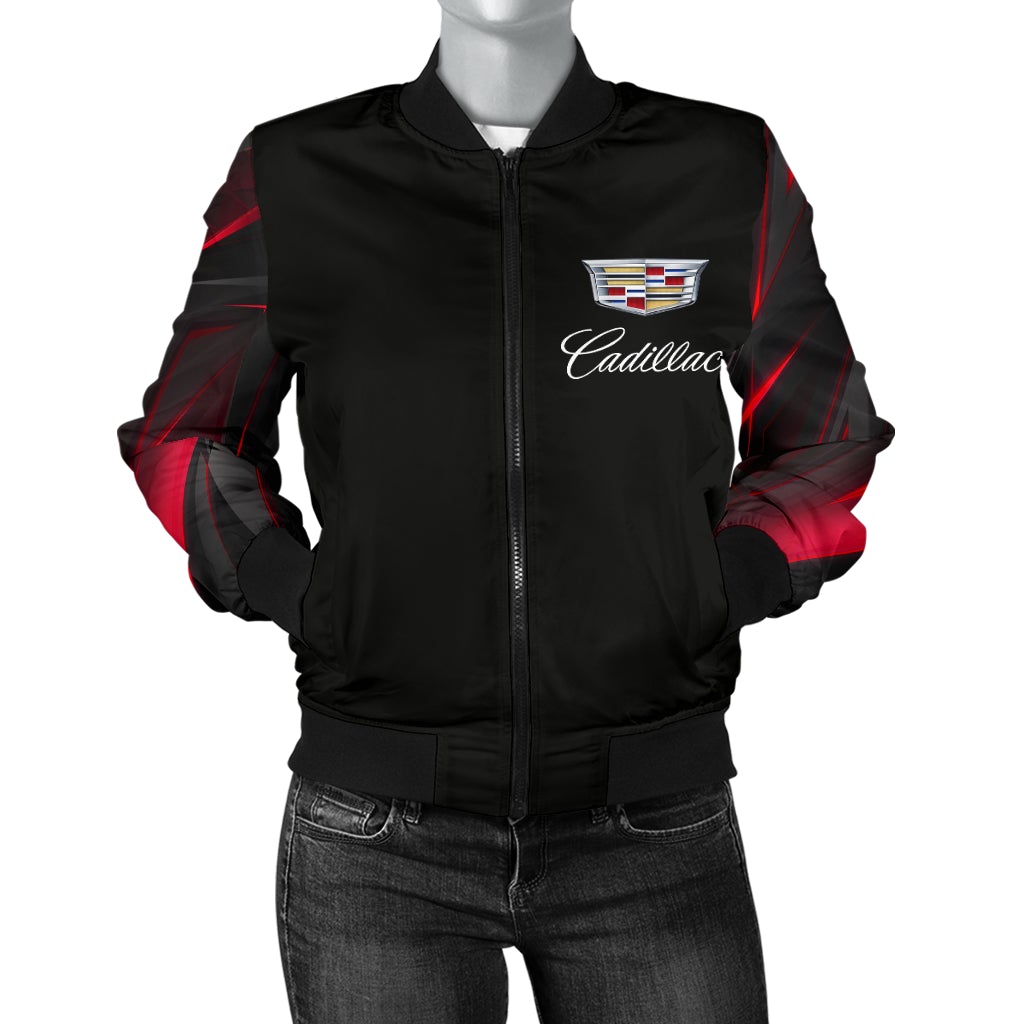Cadillac Women's Bomber Jacket RA - Famjoys Cadillac Women's Bomber Jacket RA - Famjoys