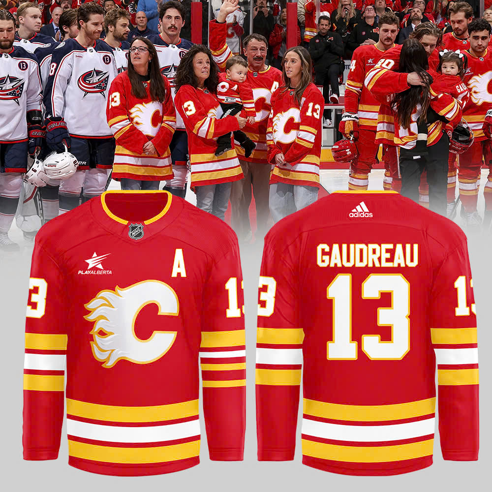 Calgary Flames Gaudreau Warm-Up Jersey - Famjoys Calgary Flames Gaudreau Warm-Up Jersey - Famjoys