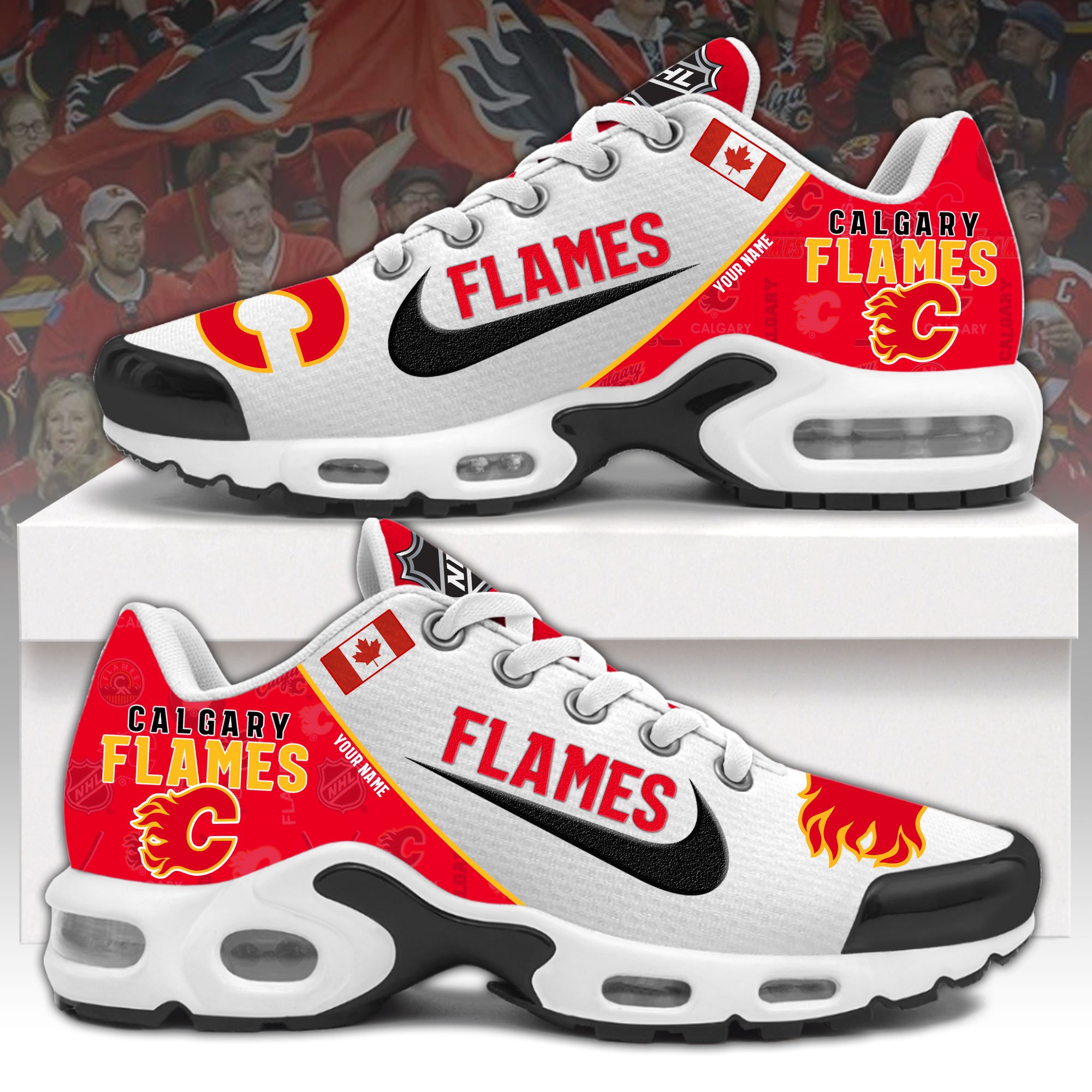 Calgary Flames NHL Shoes Limited - Famjoys Calgary Flames NHL Shoes Limited - Famjoys