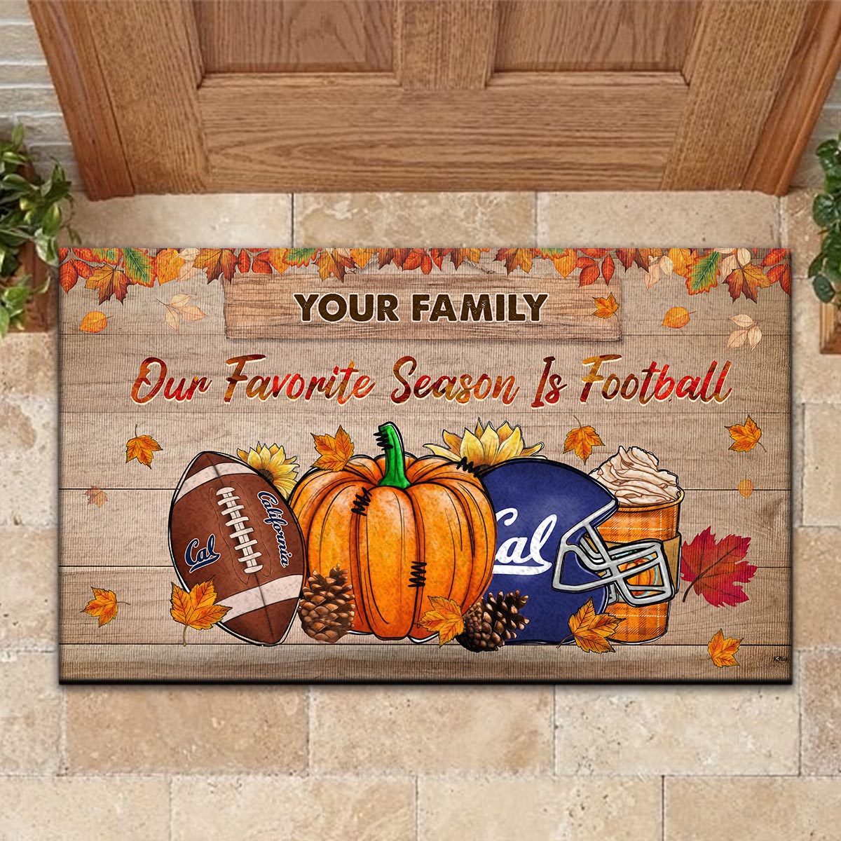 California Golden Bears Our Favorite Season is Football Doormat - Famjoys California Golden Bears Our Favorite Season is Football Doormat - Famjoys
