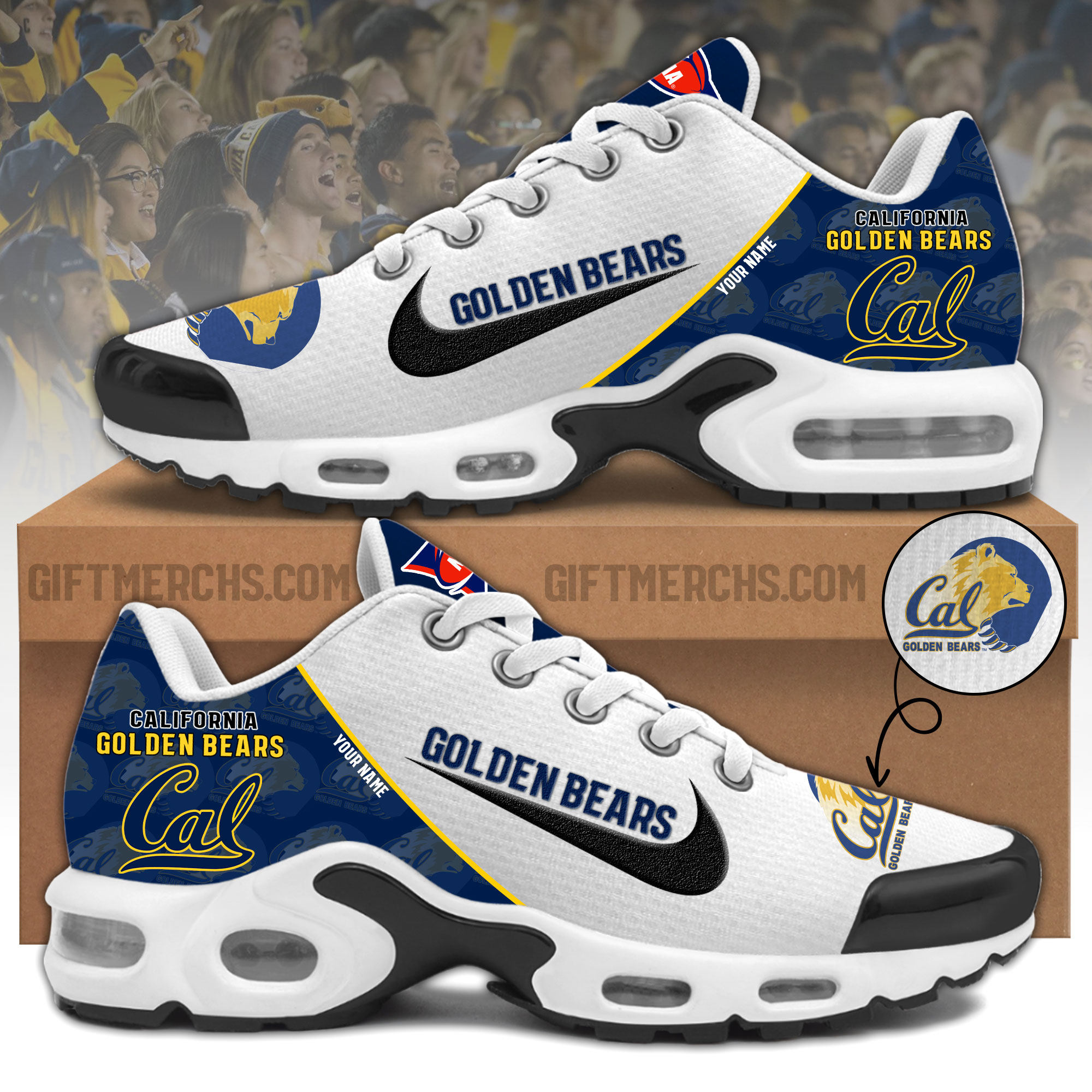 California Golden Bears Personalized Shoes - Famjoys California Golden Bears Personalized Shoes - Famjoys
