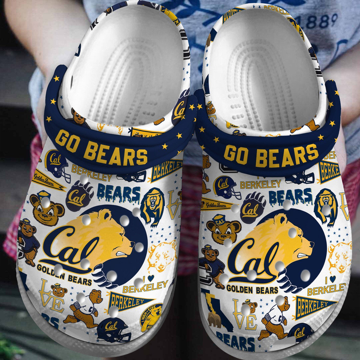 California Golden Bears Sport Crocs Crocband Clogs Shoes Comfortable For Men Women