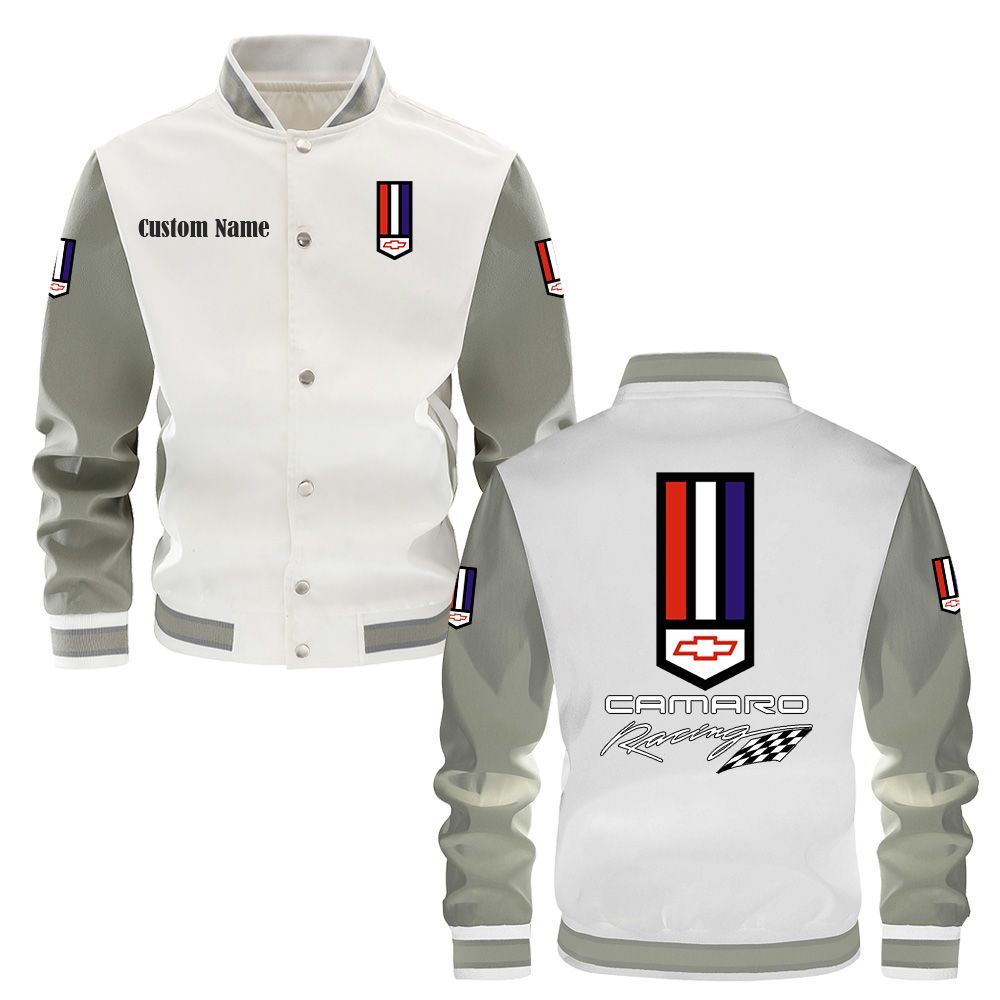 Camaro racing Varsity Jacket, Baseball jacket, Letterman Jacket Customize Name, Multicolor - Famjoys Camaro racing Varsity Jacket, Baseball jacket, Letterman Jacket Customize Name, Multicolor - Famjoys