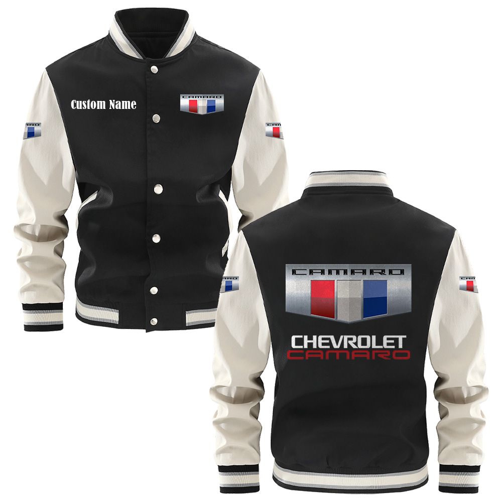 Camaro Varsity Jacket, Baseball jacket, Letterman Jacket Customize Name, Multicolor - Famjoys Camaro Varsity Jacket, Baseball jacket, Letterman Jacket Customize Name, Multicolor - Famjoys