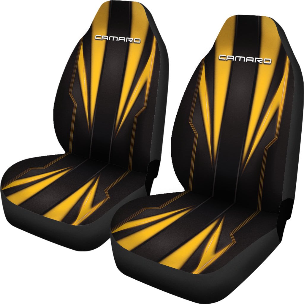 Camaro Yellow Logo Car Seat Covers Metal Abstract Ph220913-032 - Famjoys Camaro Yellow Logo Car Seat Covers Metal Abstract Ph220913-032 - Famjoys