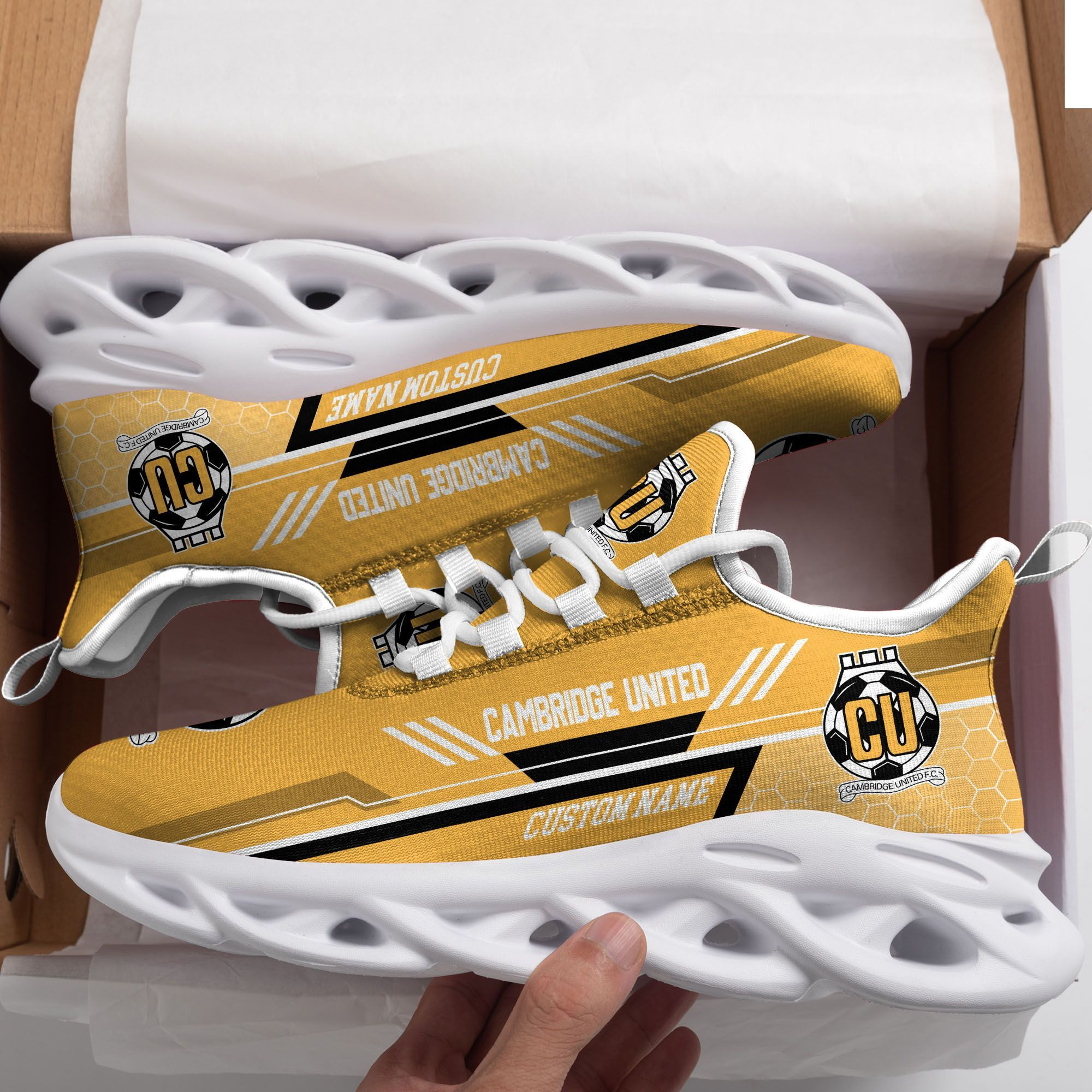 Cambridge United Custom Personalized Max Soul Sneakers Shoes - Famjoys Cambridge United Custom Personalized Max Soul Sneakers Shoes - Famjoys
