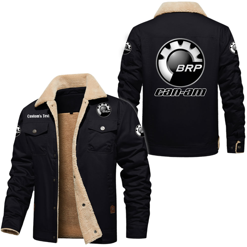 Can Am motorcycles Cargo Fleece Lined Cotton Jacket Multicolor, vintage style, customize name 
