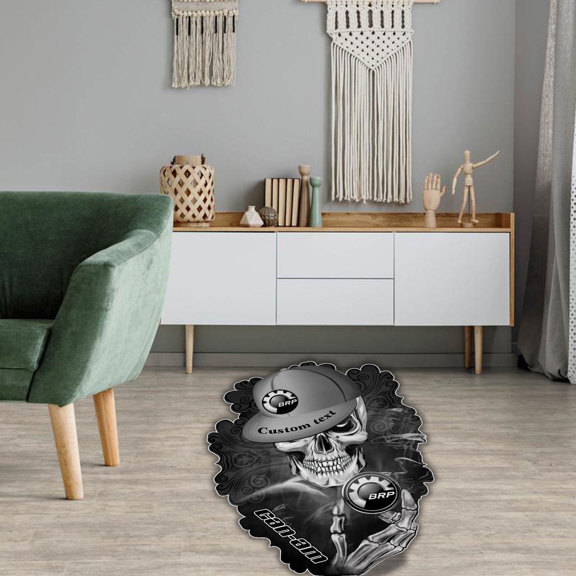 Can Am Skull Shaped Luxurious Doormat, Rug Home Decor, Custom name - Famjoys Can Am Skull Shaped Luxurious Doormat, Rug Home Decor, Custom name - Famjoys