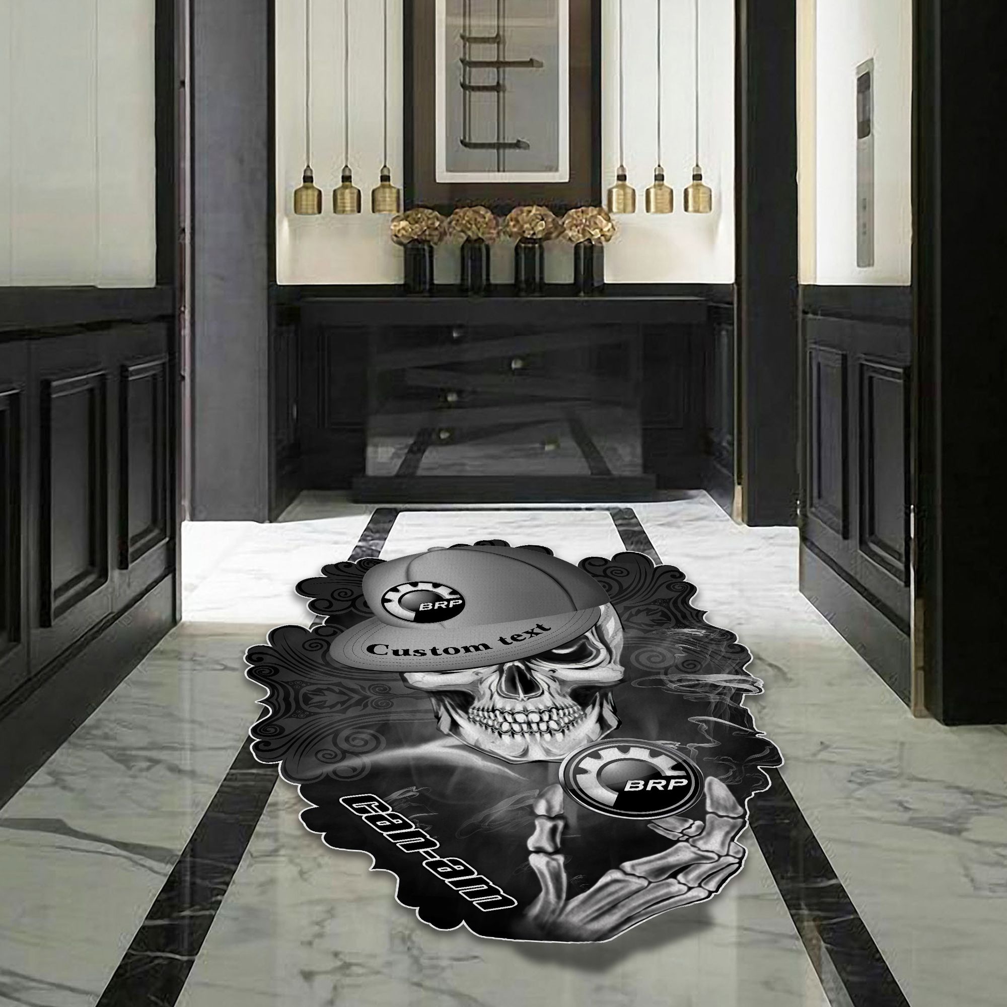 Can Am Skull Shaped Luxurious Doormat, Rug Home Decor, Custom name - Famjoys Can Am Skull Shaped Luxurious Doormat, Rug Home Decor, Custom name - Famjoys
