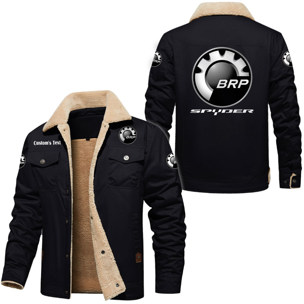 Can Am Spyder Cargo Fleece Lined Cotton Jacket Multicolor, vintage style, customize name 