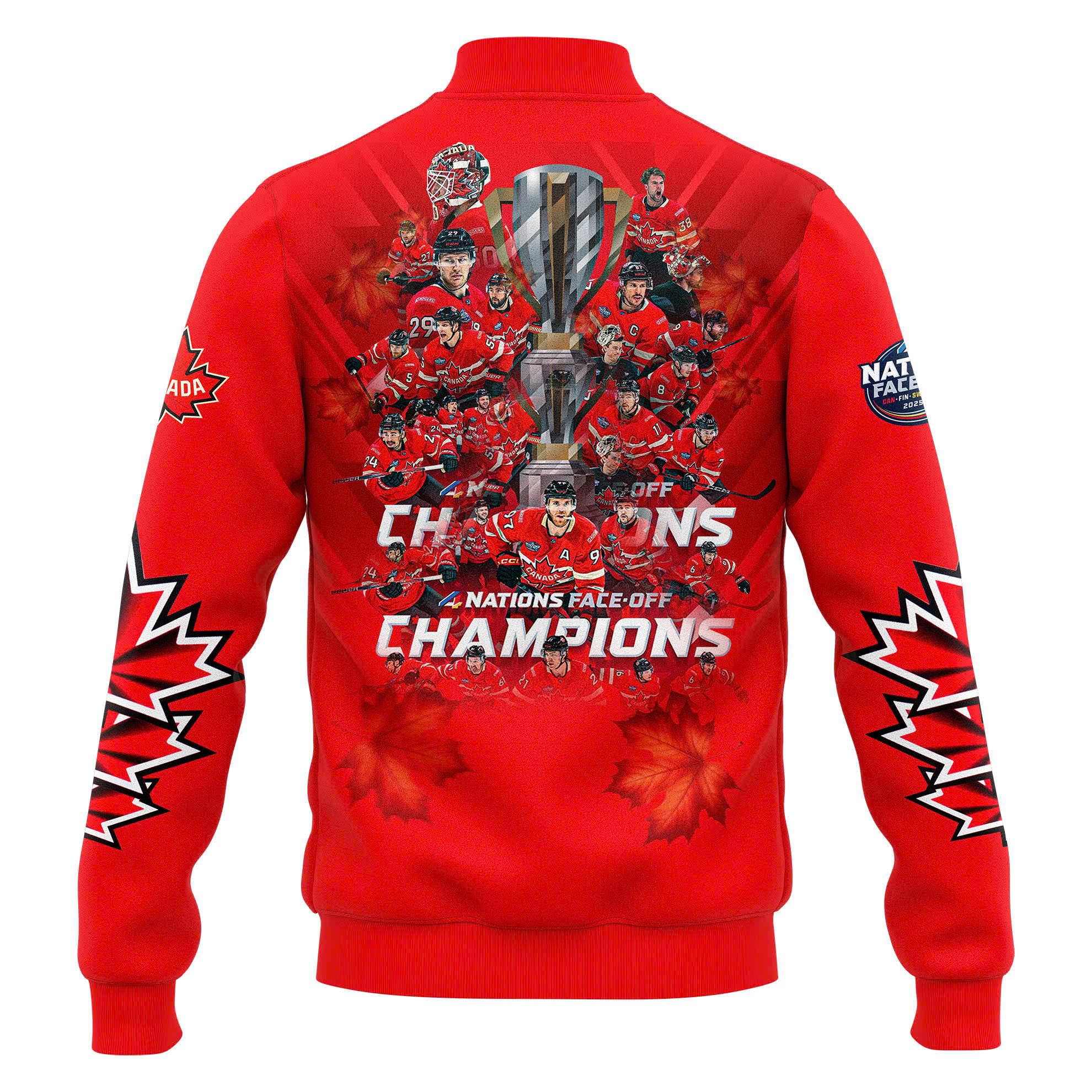 Canada Hockey 4 Nations Face-Off 2025 Champions Jacket - Famjoys Canada Hockey 4 Nations Face-Off 2025 Champions Jacket - Famjoys