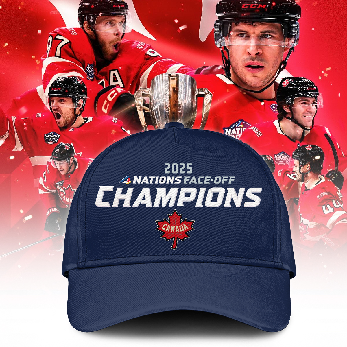 Canada Hockey 4 Nations Face-Off 2025 Champions Jersey - Famjoys Canada Hockey 4 Nations Face-Off 2025 Champions Jersey - Famjoys