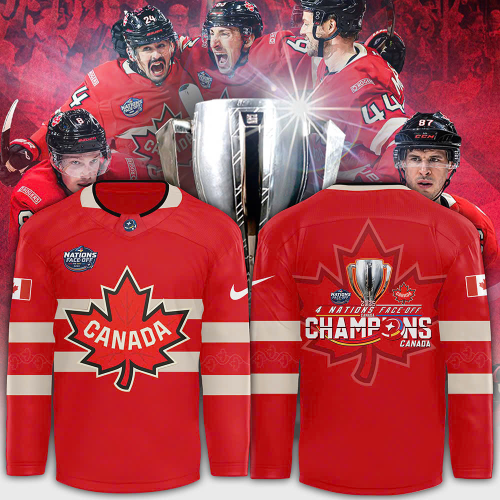 Canada Hockey 4 Nations Face-Off 2025 Champions Jersey - Famjoys Canada Hockey 4 Nations Face-Off 2025 Champions Jersey - Famjoys