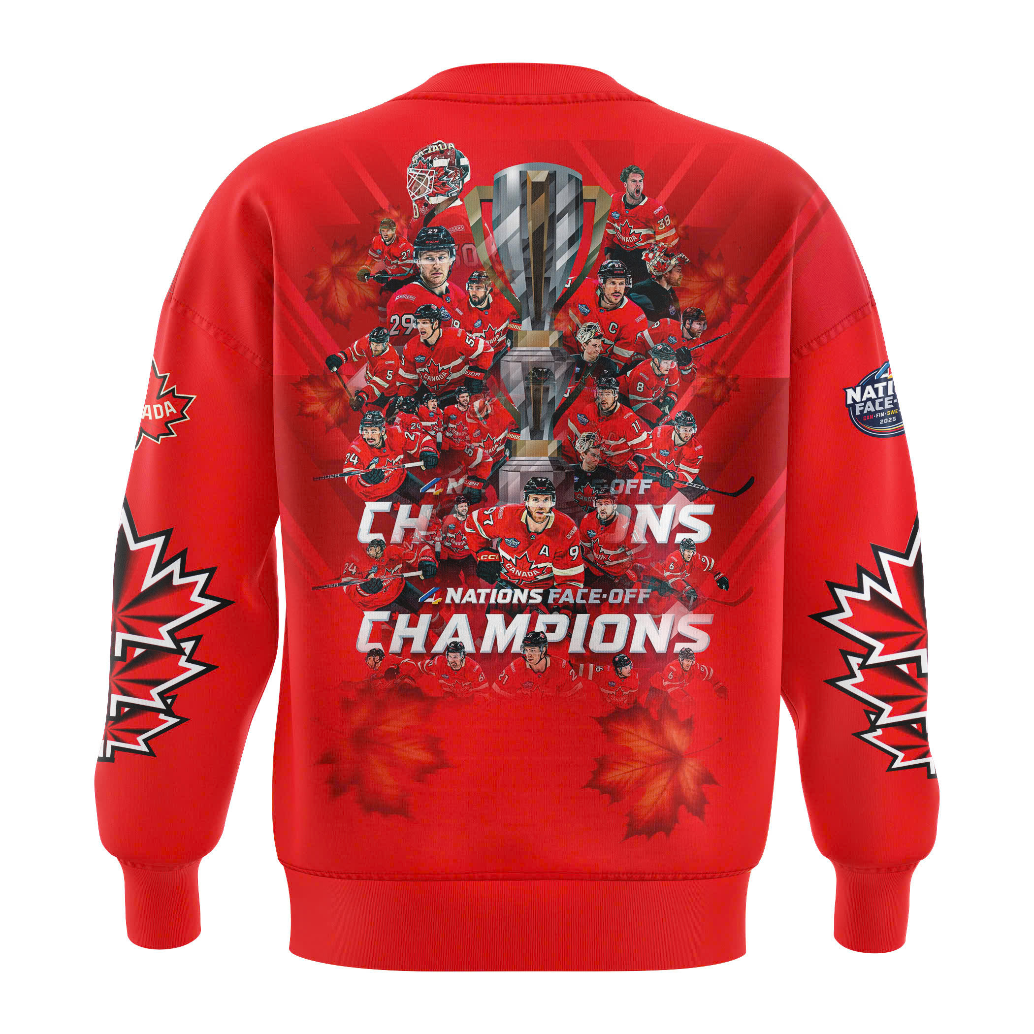 Canada Hockey 4 Nations Face-Off 2025 Champions Sweatshirt 2025 - Famjoys Canada Hockey 4 Nations Face-Off 2025 Champions Sweatshirt 2025 - Famjoys