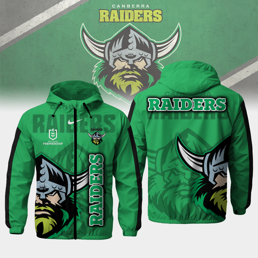 Canberra Raiders Hooded Wind Jacket Fashions s - Famjoys Canberra Raiders Hooded Wind Jacket Fashions s - Famjoys