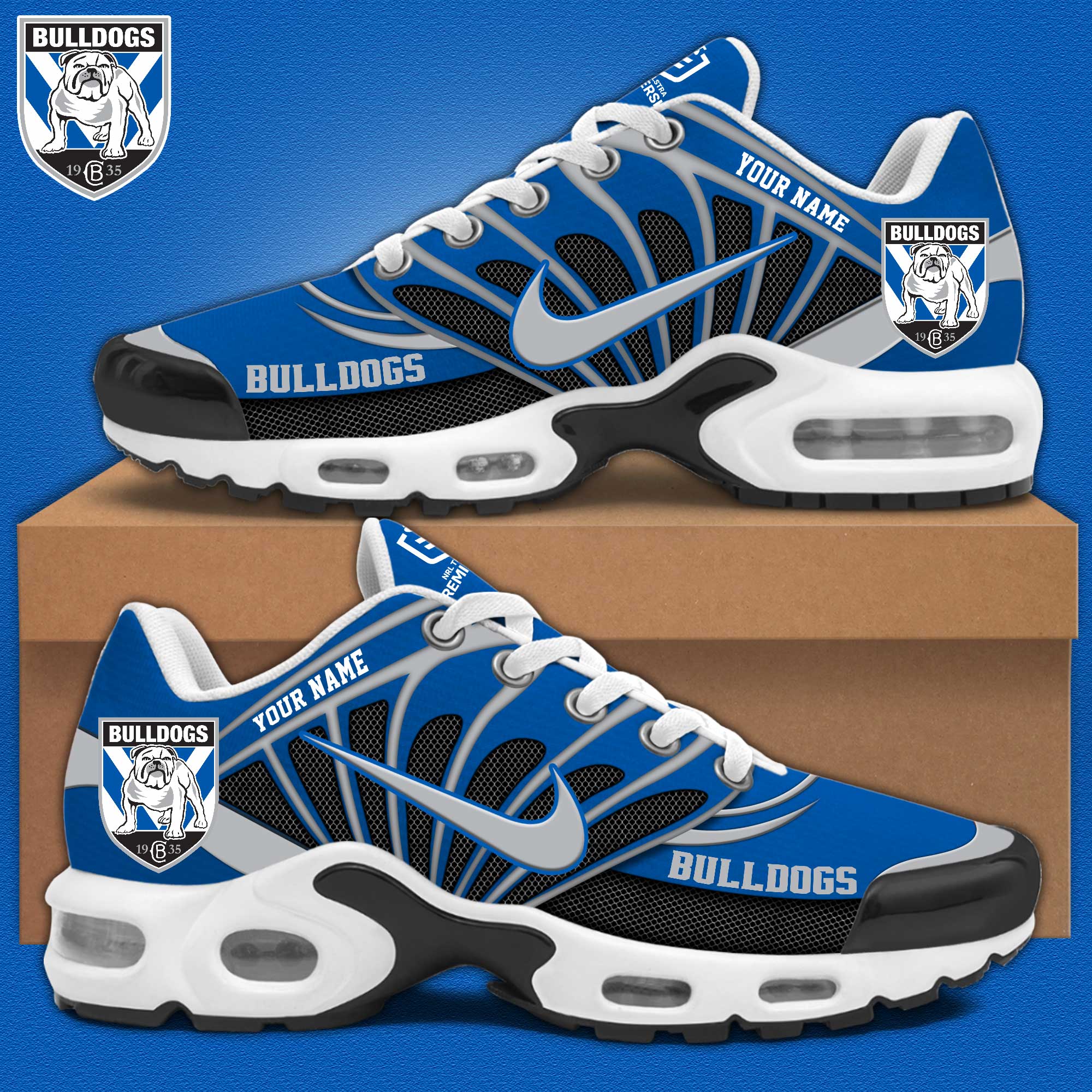 Canterbury Bankstown Bulldogs Personalized Shoes #2 - Famjoys Canterbury Bankstown Bulldogs Personalized Shoes #2 - Famjoys