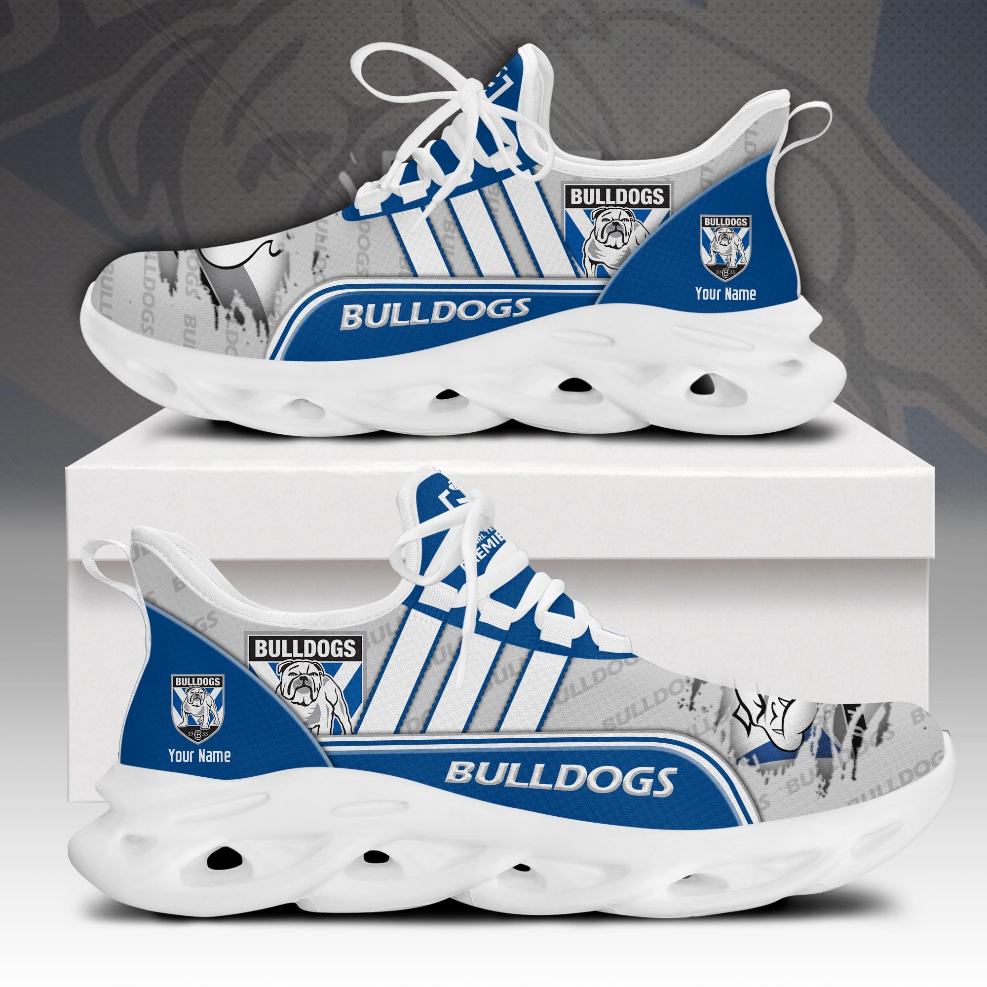 Canterbury Bankstown Bulldogs Premium Custom Sneakers - Famjoys Canterbury Bankstown Bulldogs Premium Custom Sneakers - Famjoys