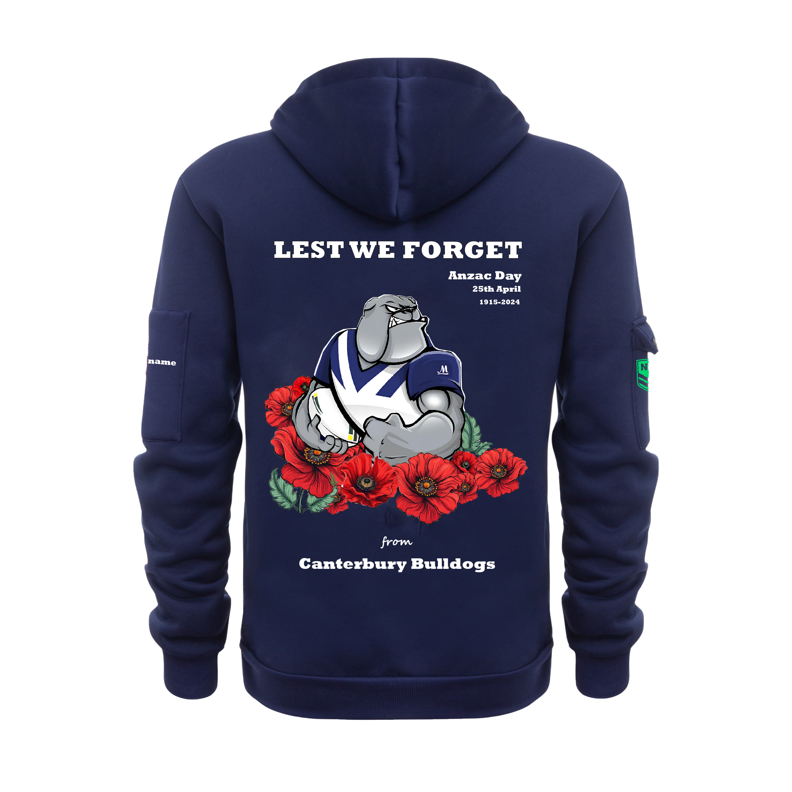 Canterbury Bulldogs ANZAC Day New Hoodie - Famjoys Canterbury Bulldogs ANZAC Day New Hoodie - Famjoys