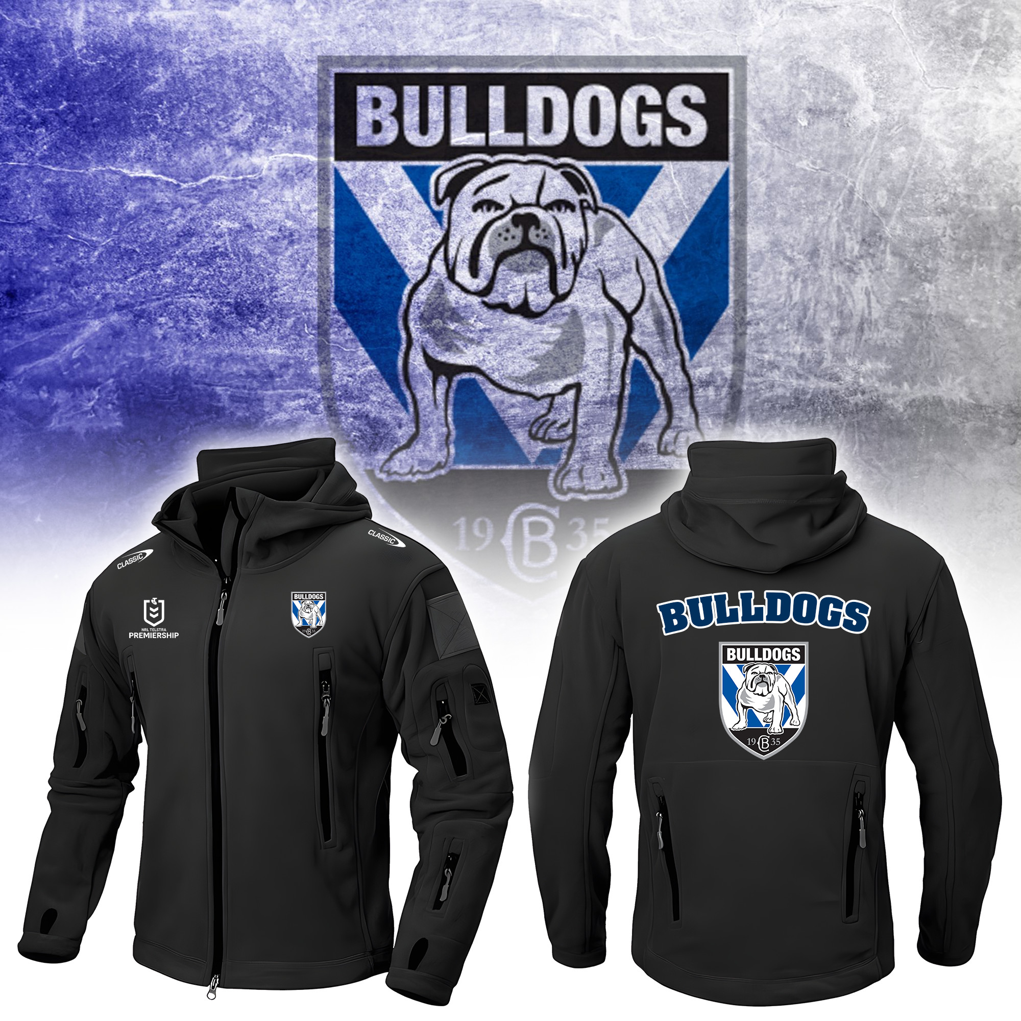 Canterbury Bulldogs Army Jacket – Edition - Famjoys Canterbury Bulldogs Army Jacket – Edition - Famjoys
