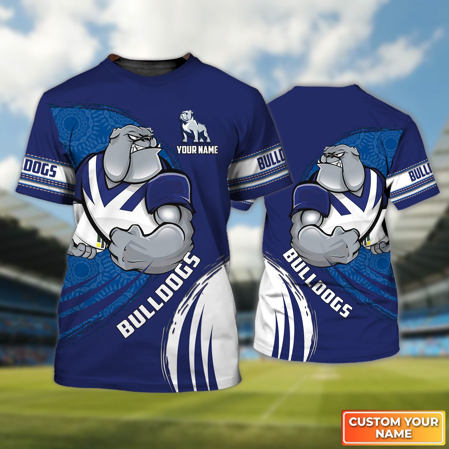 CanterburyBankstown Bulldogs Personalized Name 3D Tshirt Gift For Fan Tad 01 - Famjoys CanterburyBankstown Bulldogs Personalized Name 3D Tshirt Gift For Fan Tad 01 - Famjoys