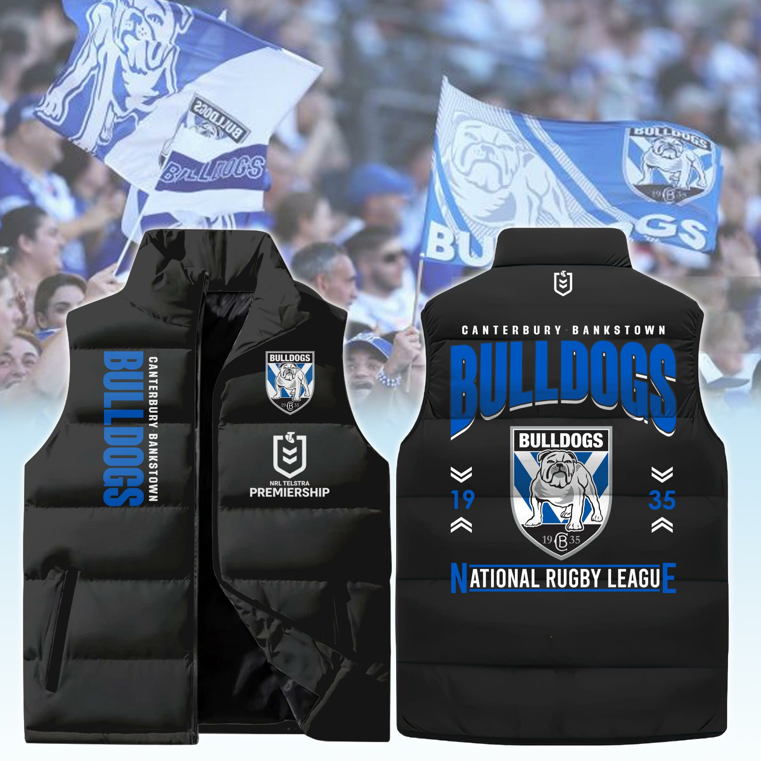 CanterburyBankstown Bulldogs Premium Cotton Vest - Famjoys CanterburyBankstown Bulldogs Premium Cotton Vest - Famjoys