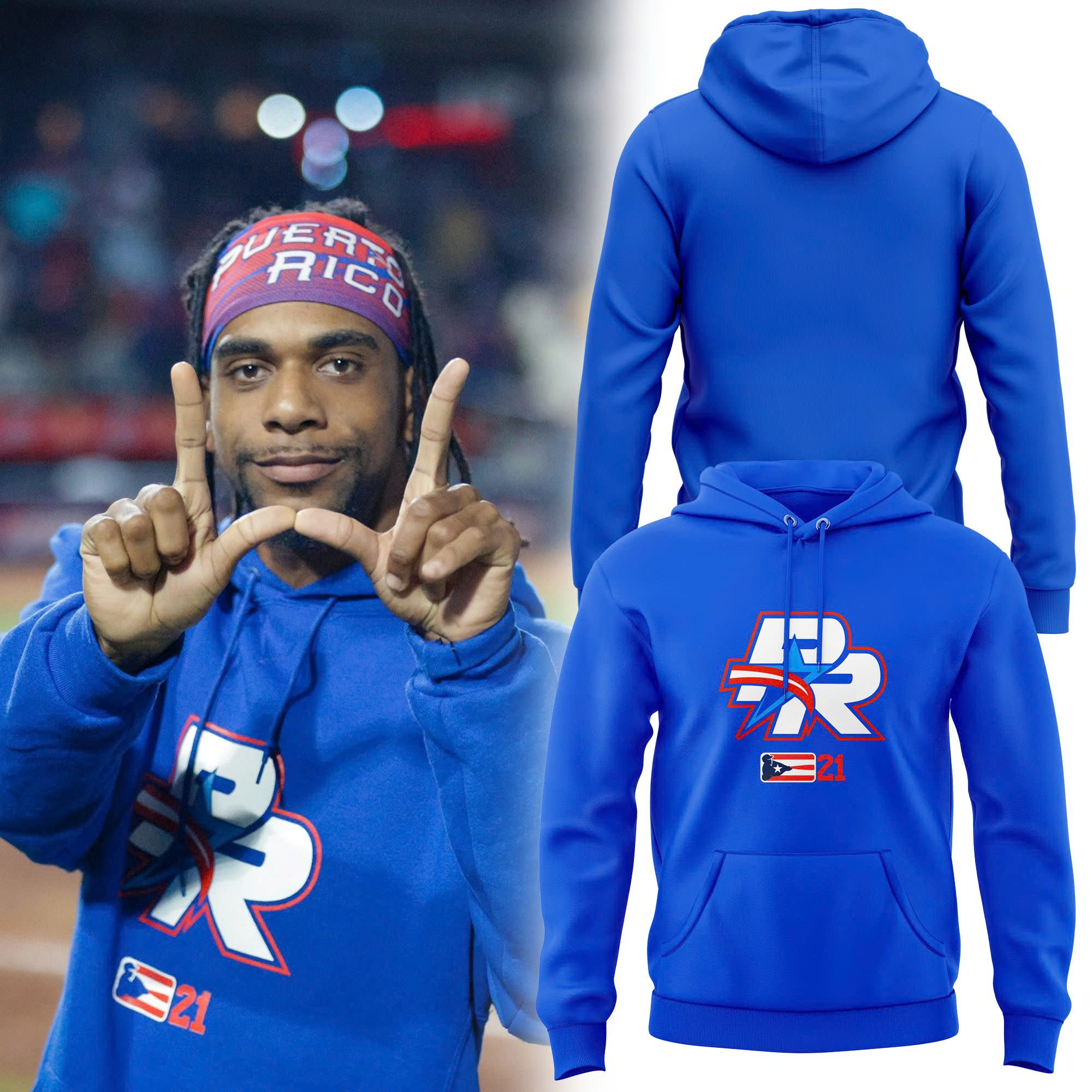 Caribbean Series Puerto Rico Baseball Sweaterer Hoodie for Men - Famjoys Caribbean Series Puerto Rico Baseball Sweaterer Hoodie for Men - Famjoys