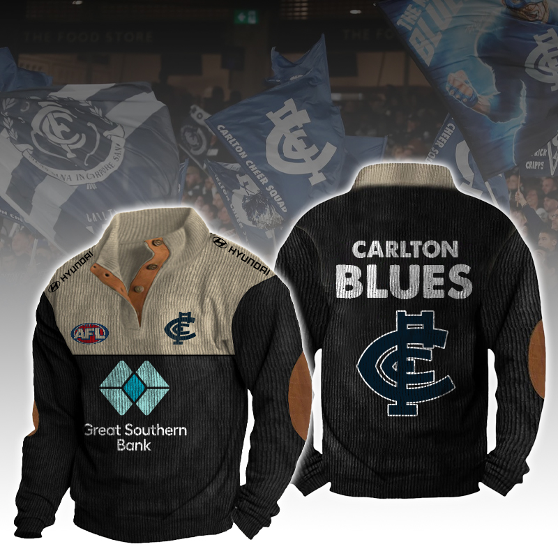 Carlton Blues AFL 2D Fleece Sweater - Famjoys Carlton Blues AFL 2D Fleece Sweater - Famjoys