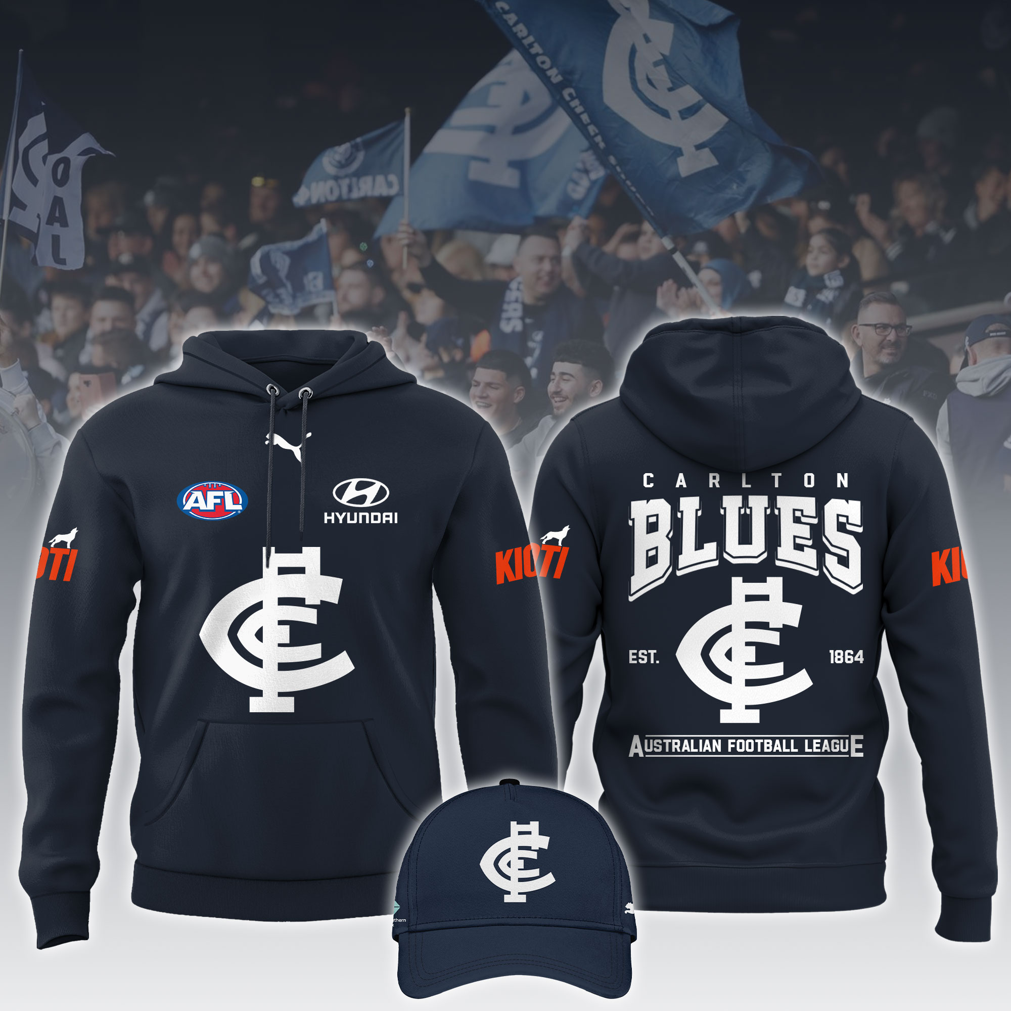 Carlton Blues AFL Hoodie - Famjoys Carlton Blues AFL Hoodie - Famjoys